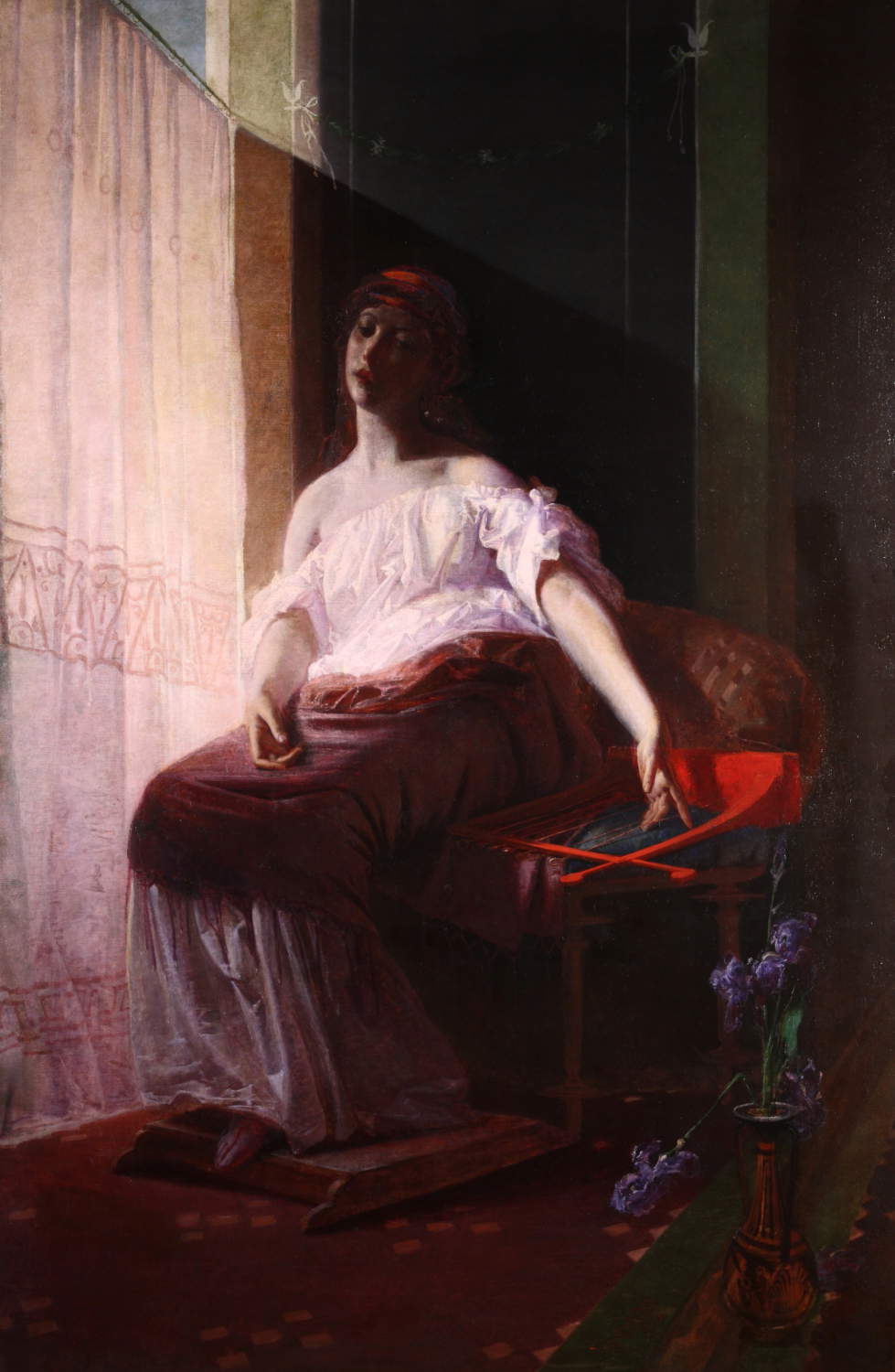 Federico Faruffini, Sappho (1865; oil on canvas, 222.3 x 145.7 cm; private collection)