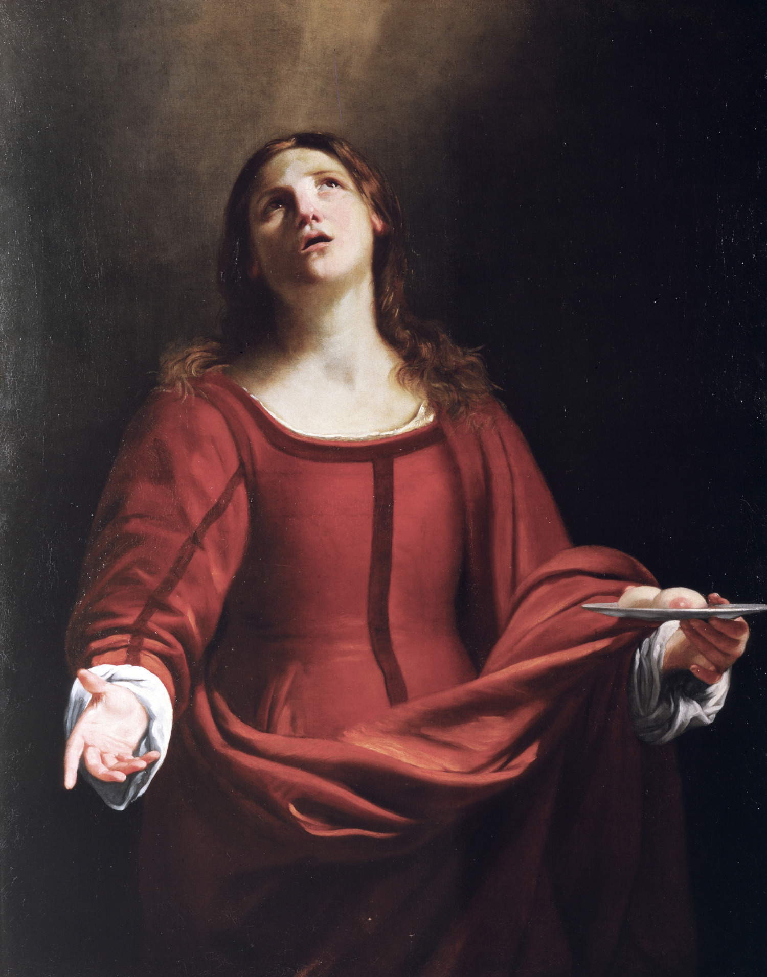 Guido Cagnacci, Heilige Agatha (um 1640; Öl auf Leinwand, 122 x 97 cm; Modena, Sammlung BPER)