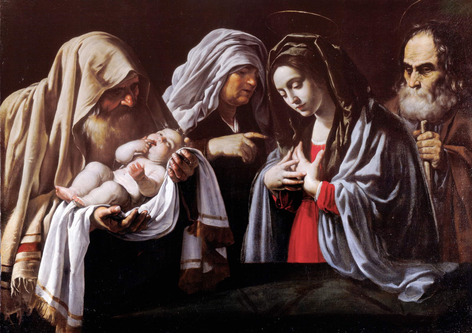 Rutilio Manetti, Darstellung im Tempel (um 1625; Öl auf Leinwand, 108,5 x 151 cm; Modena, Sammlung BPER)