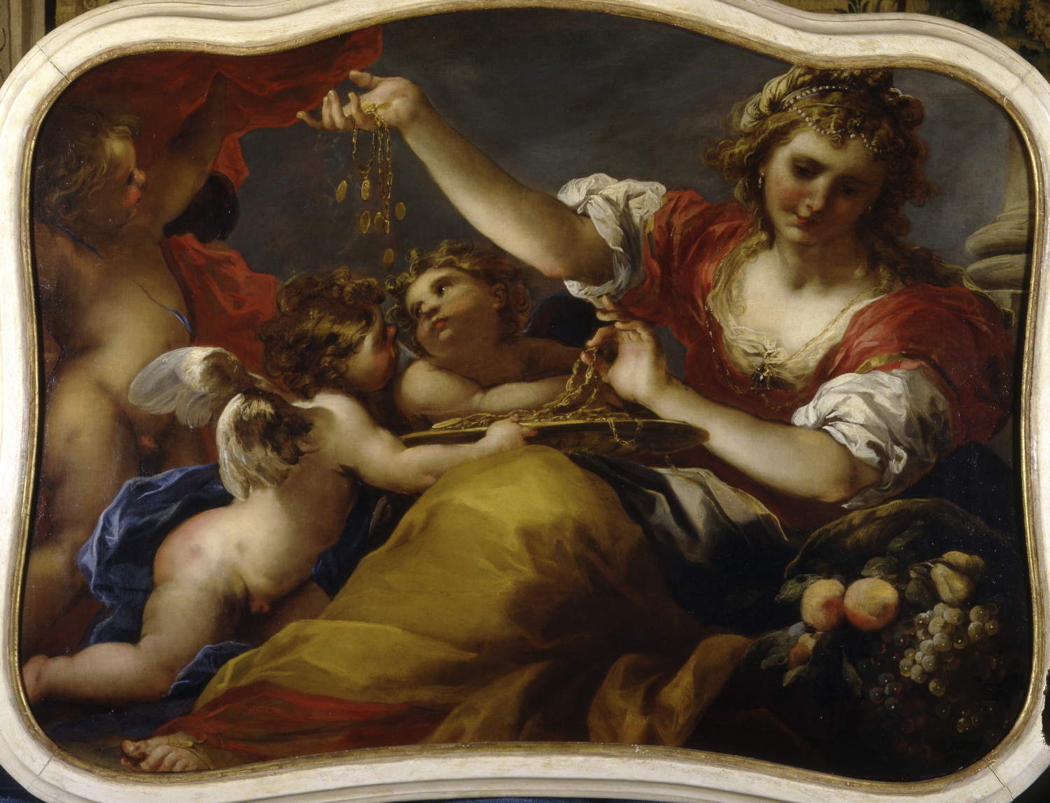 Valerio Castello, Allegorie des Überflusses (um 1659; Öl auf Leinwand, 102 x 134,2 cm; Genua, Sammlung BPER)