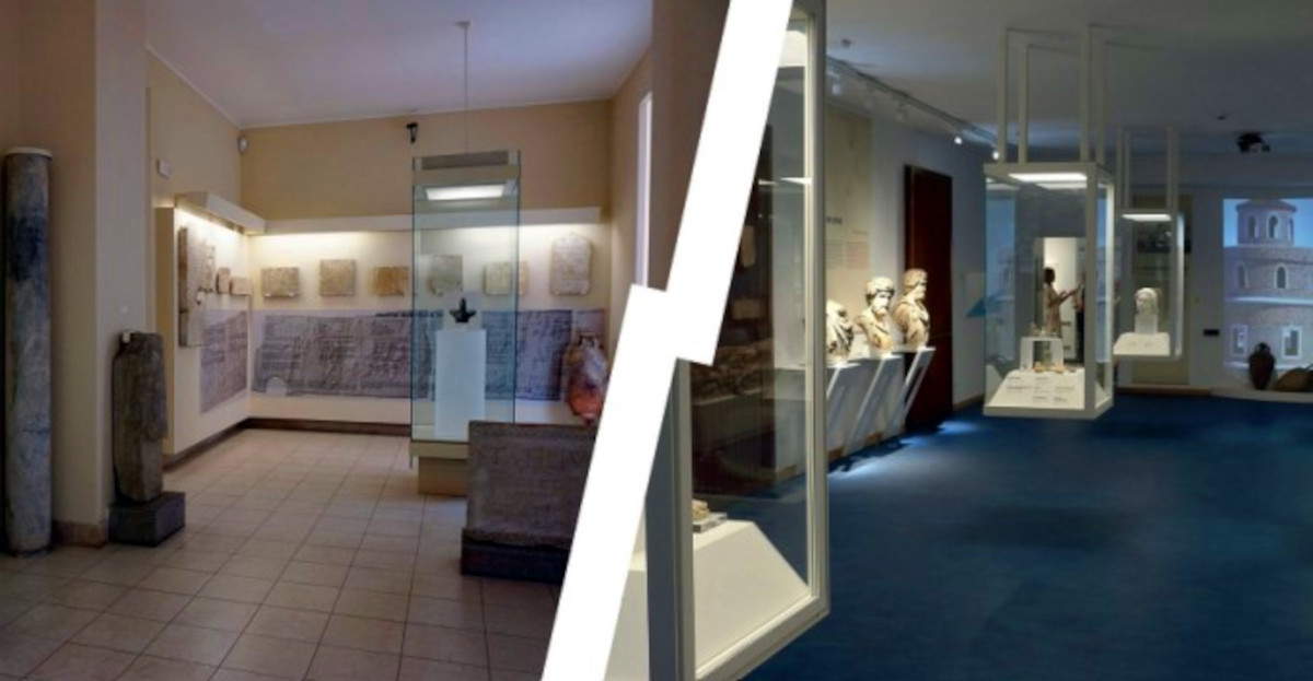 Das Archäologische Nationalmuseum von Civitavecchia vor und nach der Restaurierung