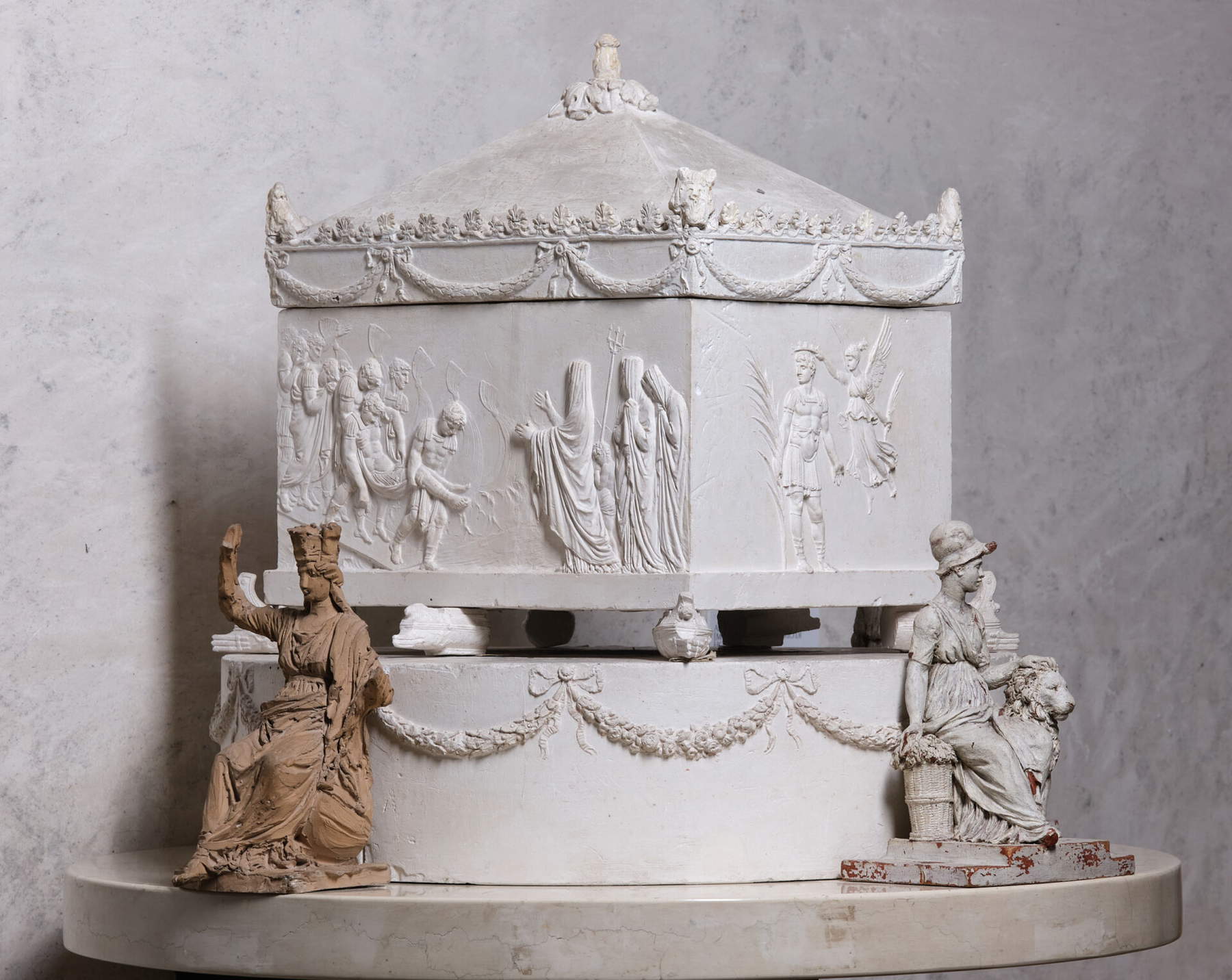 Antonio Canova, Funeral Monument of Horatio Nelson - detail (Plaster and wax, 53 x 73 x 59 cm)