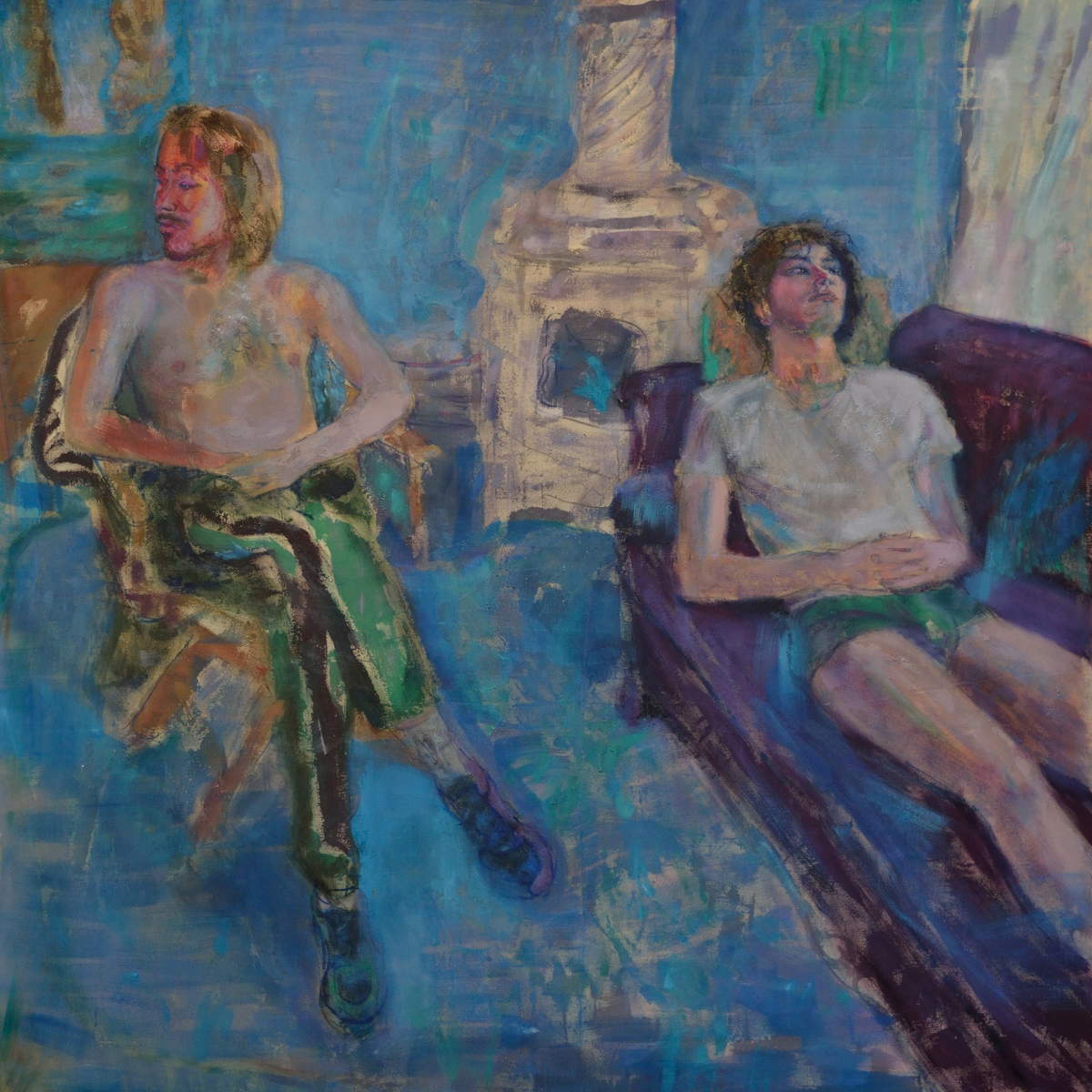 Neboj&scaron;a Despotović, *Time's own Hand* (2025 ; acrylique et huile sur toile, 170 x 177 cm)