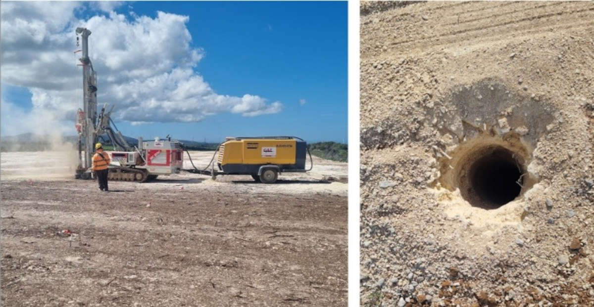 The drilling that led to the interception of the hypogea