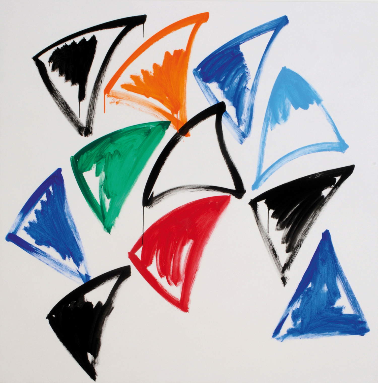 Nelio Sonego, *Trisangoli* (1989; acrylic on canvas, 200 x 200 cm). Courtesy of A arte Invernizzi, Milan