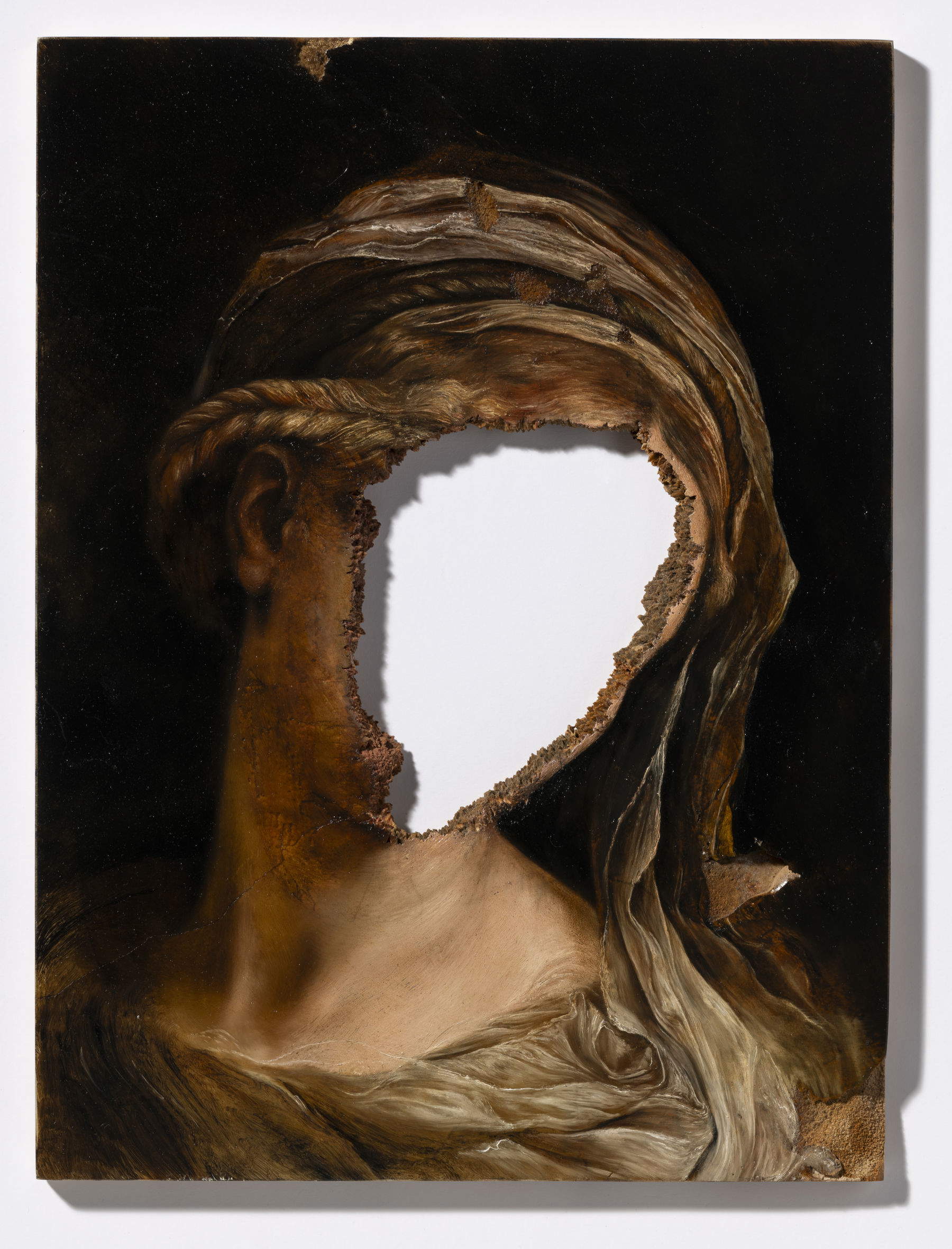 Nicola Samor&igrave;, *La bocca* (2024; oil on onyx, 40x30 cm) Photo: &copy;Rolando Paolo Guerzoni