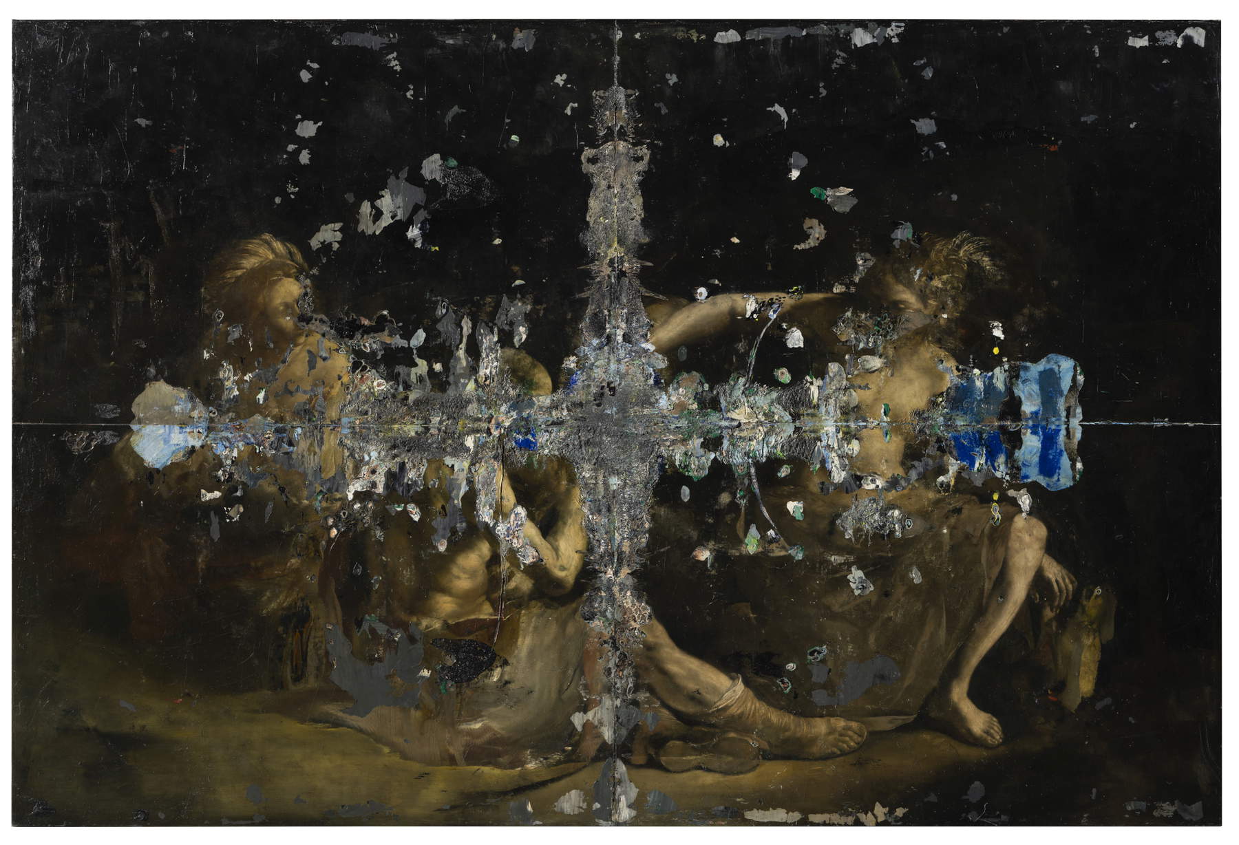 Nicola Samor&igrave;, Mistify The Ominous Tapestry (2024; olio su tela, 200 x 300 cm). Foto &copy; Rolando Paolo Guerzoni