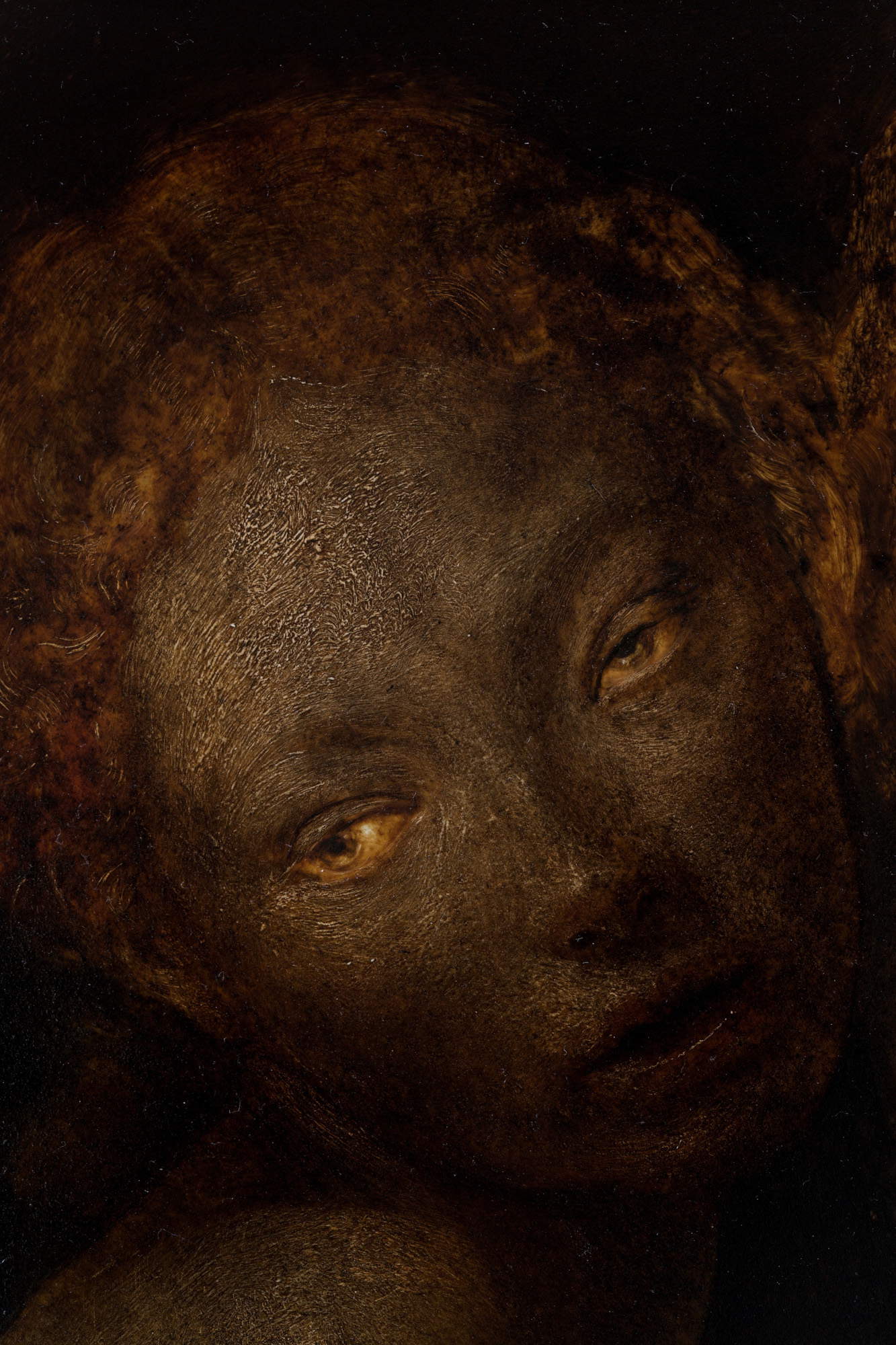 Nicola Samor&igrave;, The Perfect Girl (Golden Ratio II) (2026; olio su pietra di Trani, 40 x 30 cm)