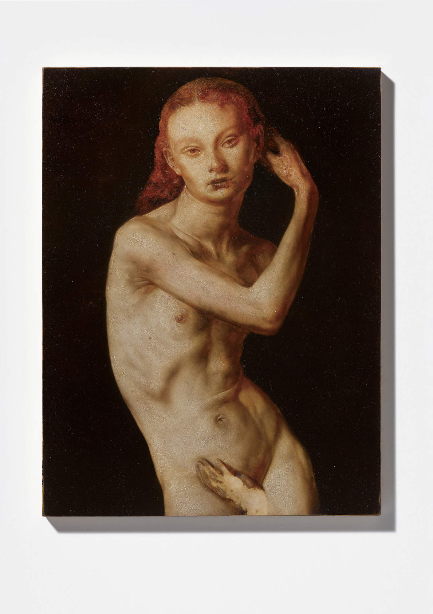 Nicola Samor&igrave;, The Perfect Girl (Vittoria) (2026; olio su pietra di Trani 40 x 30 cm)