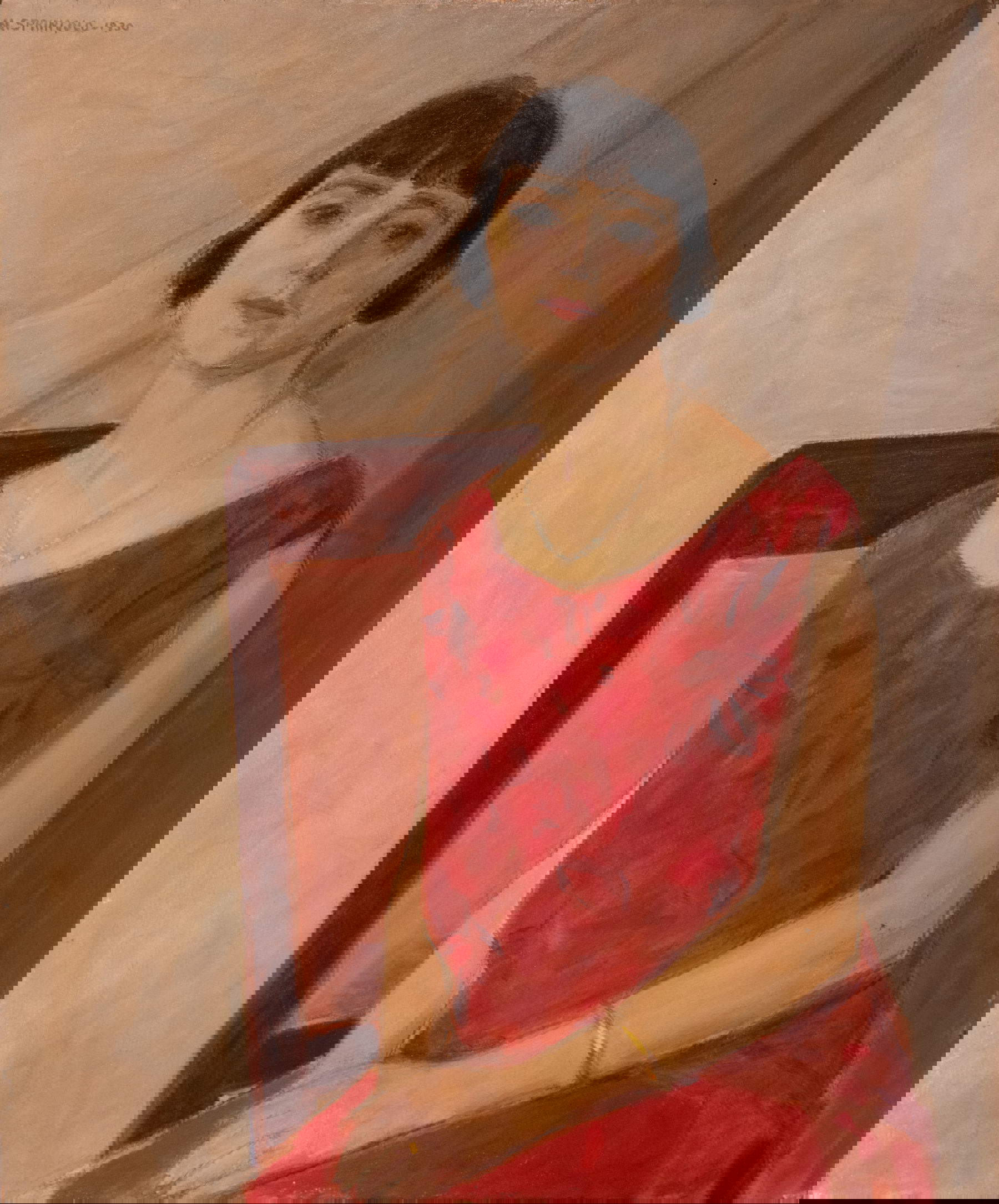 Nino Springolo, Portrait of a Young Lady (1930; oil on panel, 62 &times; 51.5 cm; Private Collection)