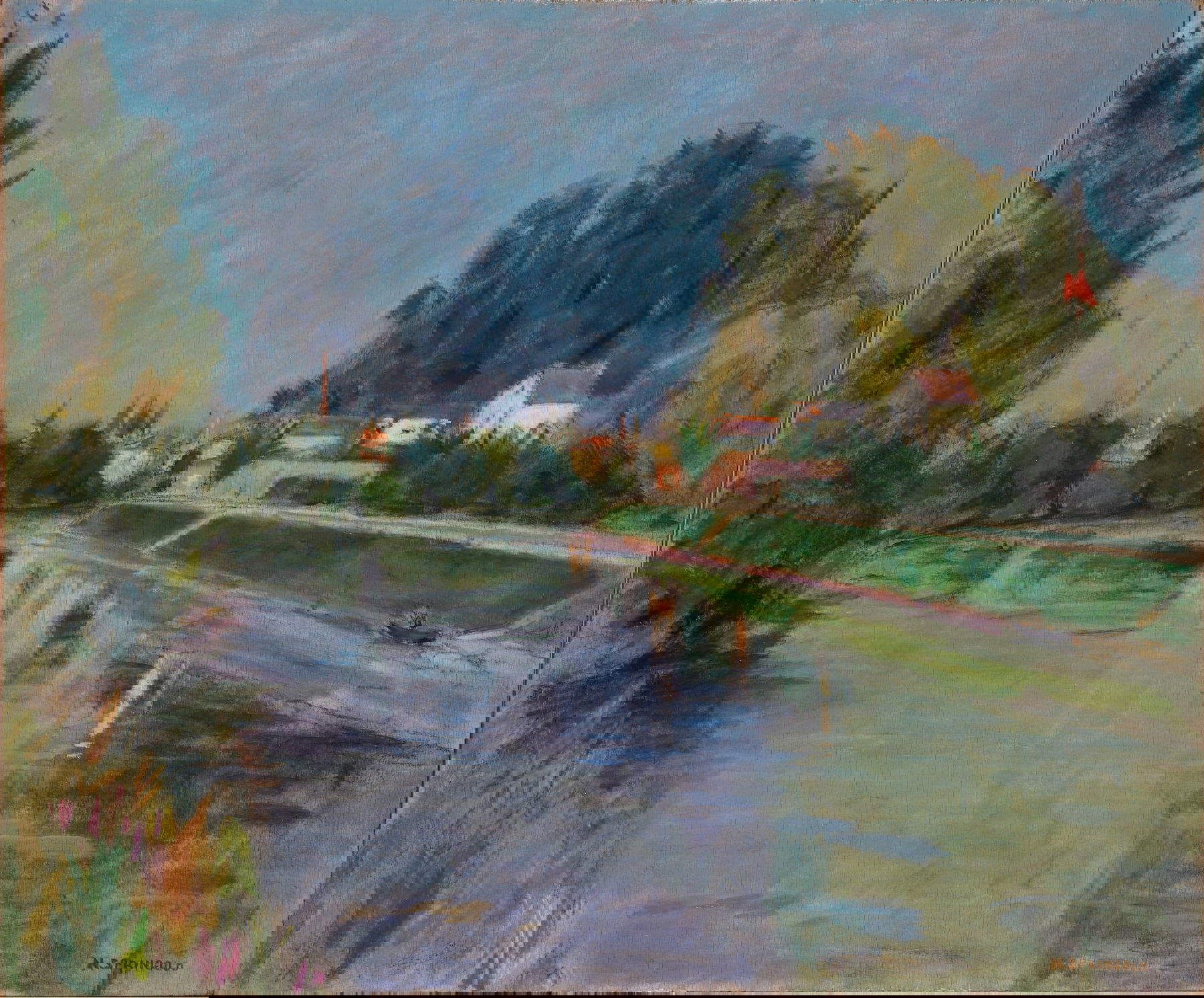 Nino Springolo, The Sile in Autumn (1935; oil on panel, 63.5 &times; 77.8 cm; Musei Civici di Treviso)