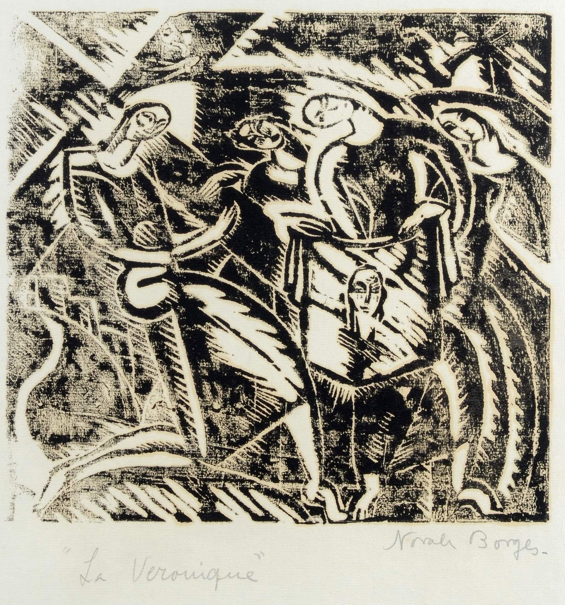 Norah Borges, *La Ver&oacute;nica* (1918; woodcut; Ghent, RES Collection, courtesy of Galerie St-John, Ghent)
