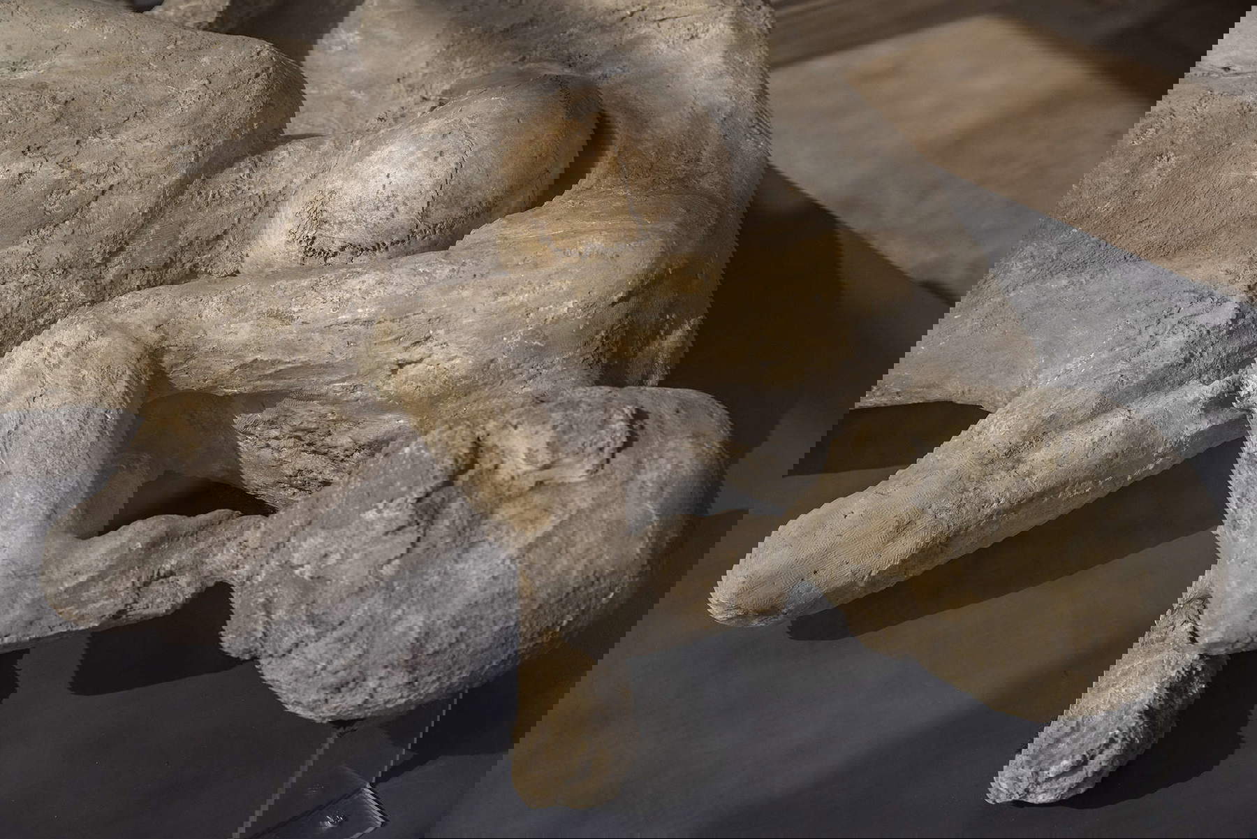 Le parcours dédié aux moulages des victimes de l'éruption du Vésuve en 79 après J.-C. Photo : Parc archéologique de Pompéi