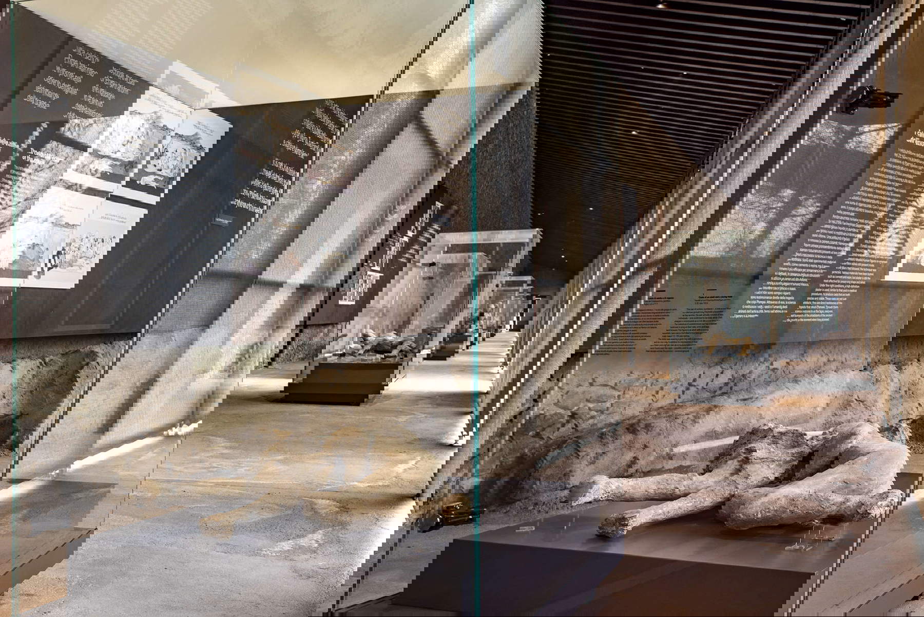 Le parcours dédié aux moulages des victimes de l'éruption du Vésuve en 79 après J.-C. Photo : Parc archéologique de Pompéi