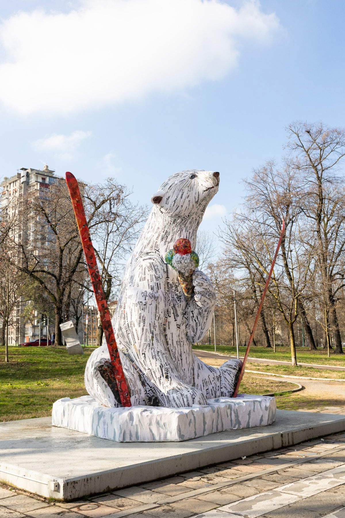 Jacopo Allegrucci's polar bear. Photo: Gianluca Di Ioia - GDI STUDIO