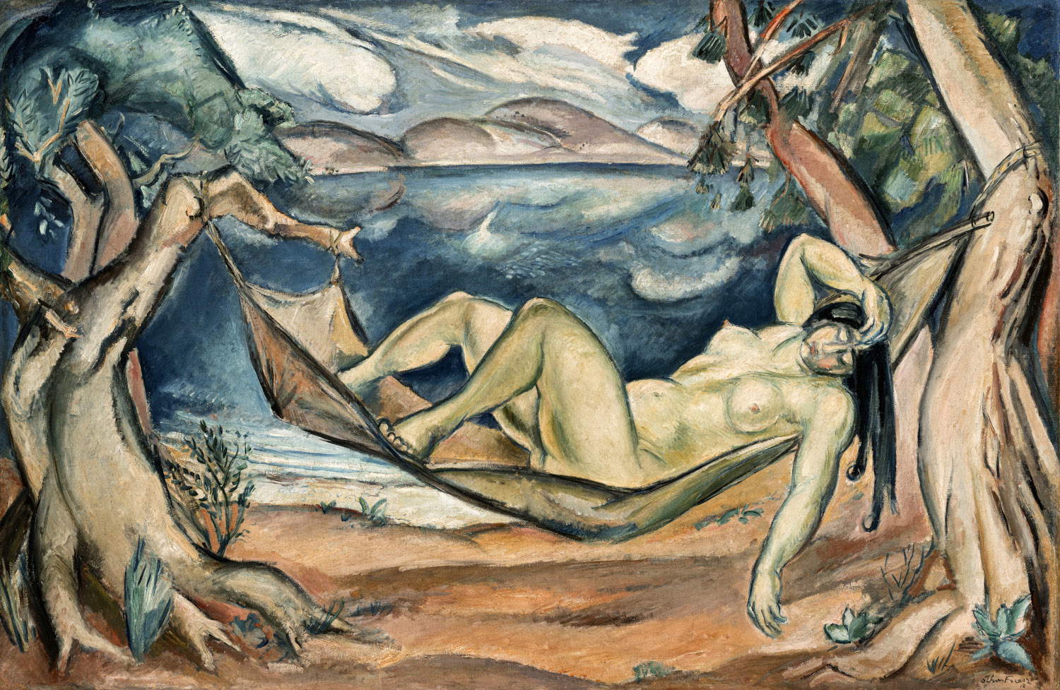 Othon Friesz, *The Hammock* (1912; oil on canvas; Lyon, Mus&eacute;e des Beaux-Arts (Acquired in 1961). Courtesy of &copy; Lyon MBA. Photo: Martial Couderette