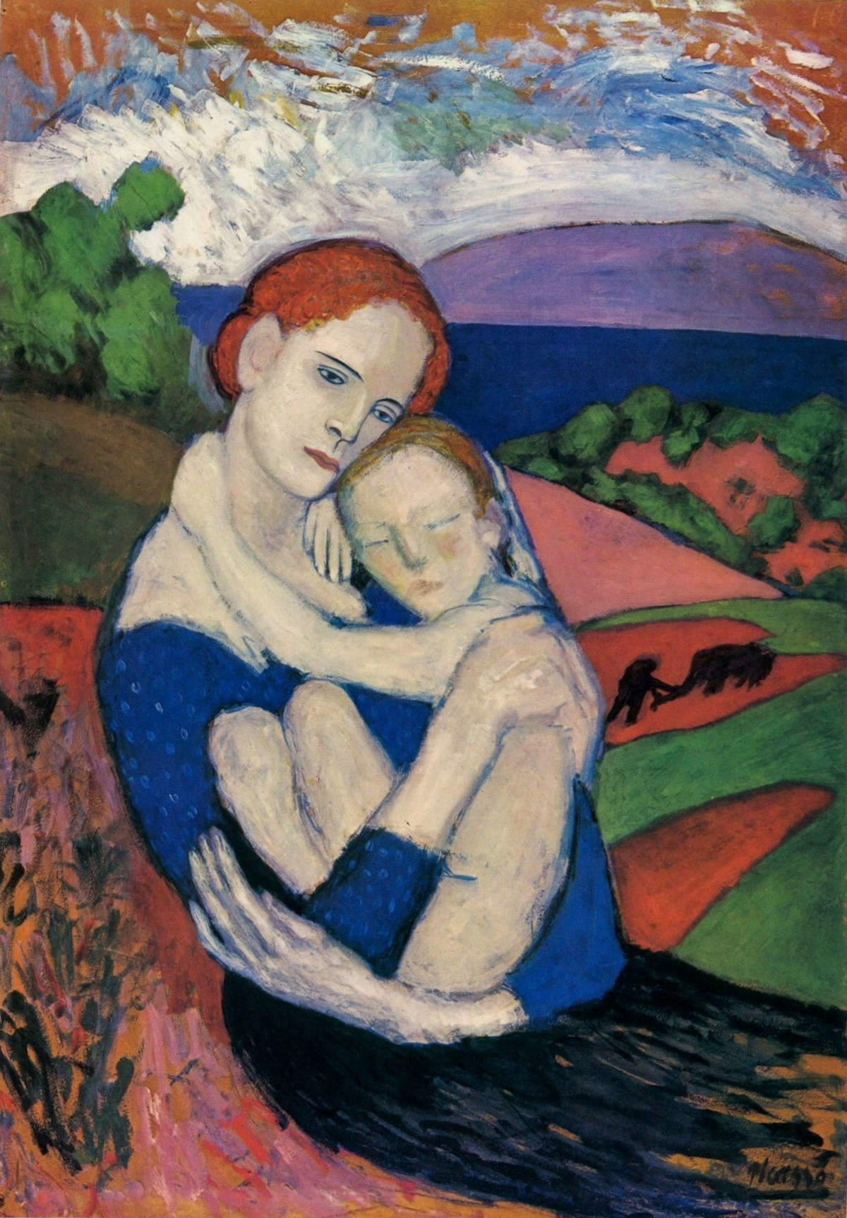 Pablo Picasso, *Maternity* (1901; oil on panel, 100.1 x 72.9 cm; London, National Gallery, inv. L1232)
