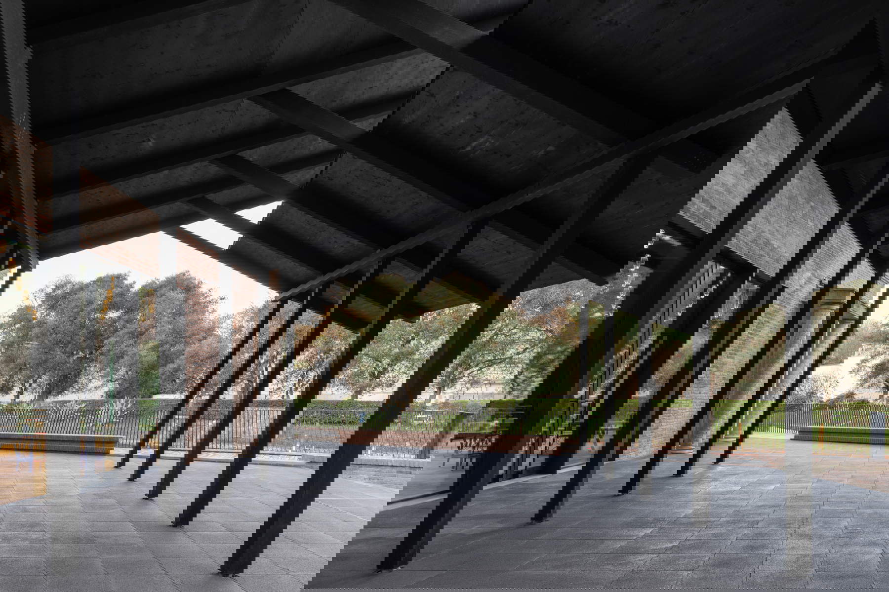 Loggia cafeteria. Photos by Giuseppe Miotto, Marco Cappelletti. Marco Cappelletti Studio. Courtesy of La Biennale di Venezia.