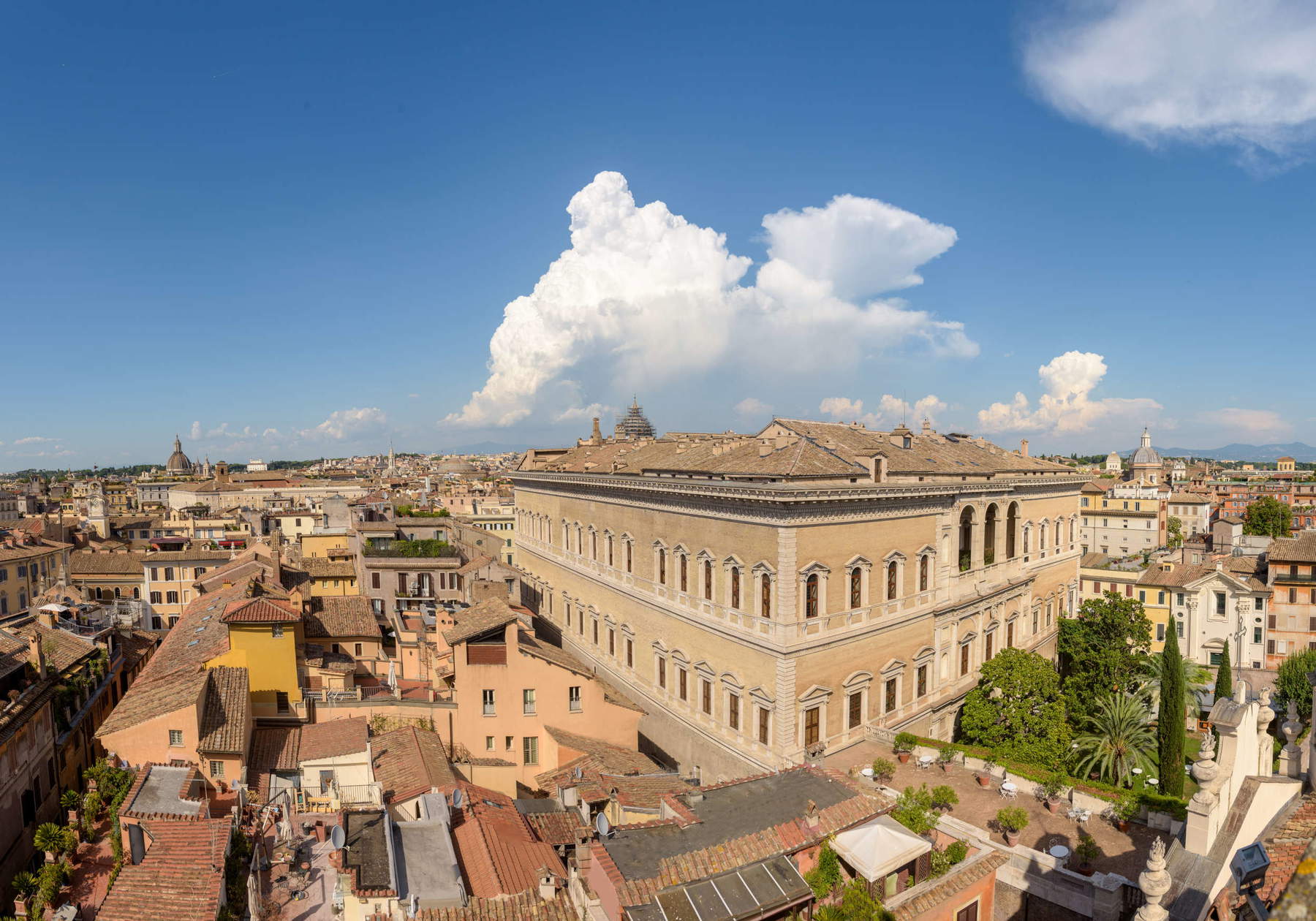 Le palais Farnèse après les travaux de restauration (juillet 2026), vue panoramique. Photo : Mauro Coen