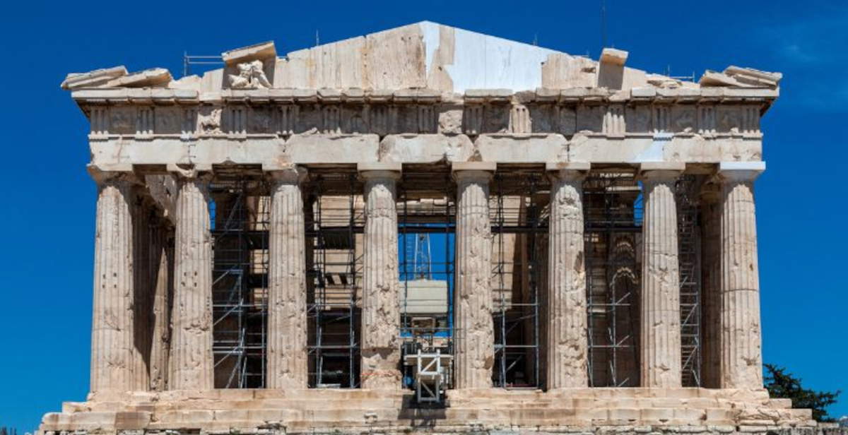 Acrópolis de Atenas: el frontón occidental del Partenón vuelve a ser visible tras 220 años