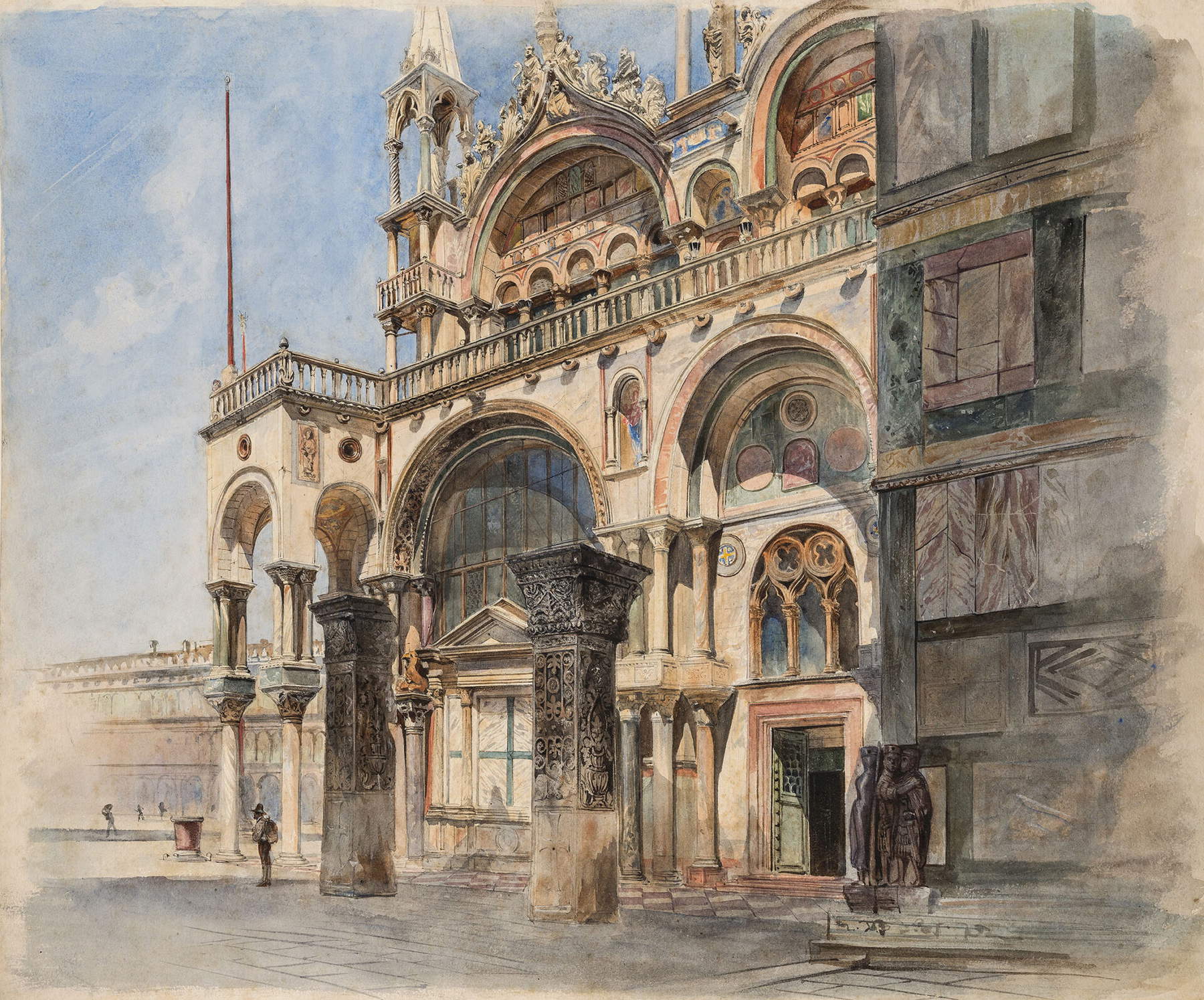 Passini Ludwig, Markusplatz in Venedig - Place Saint-Marc à Venise (1870) Photo : Walter Bayer Munchen