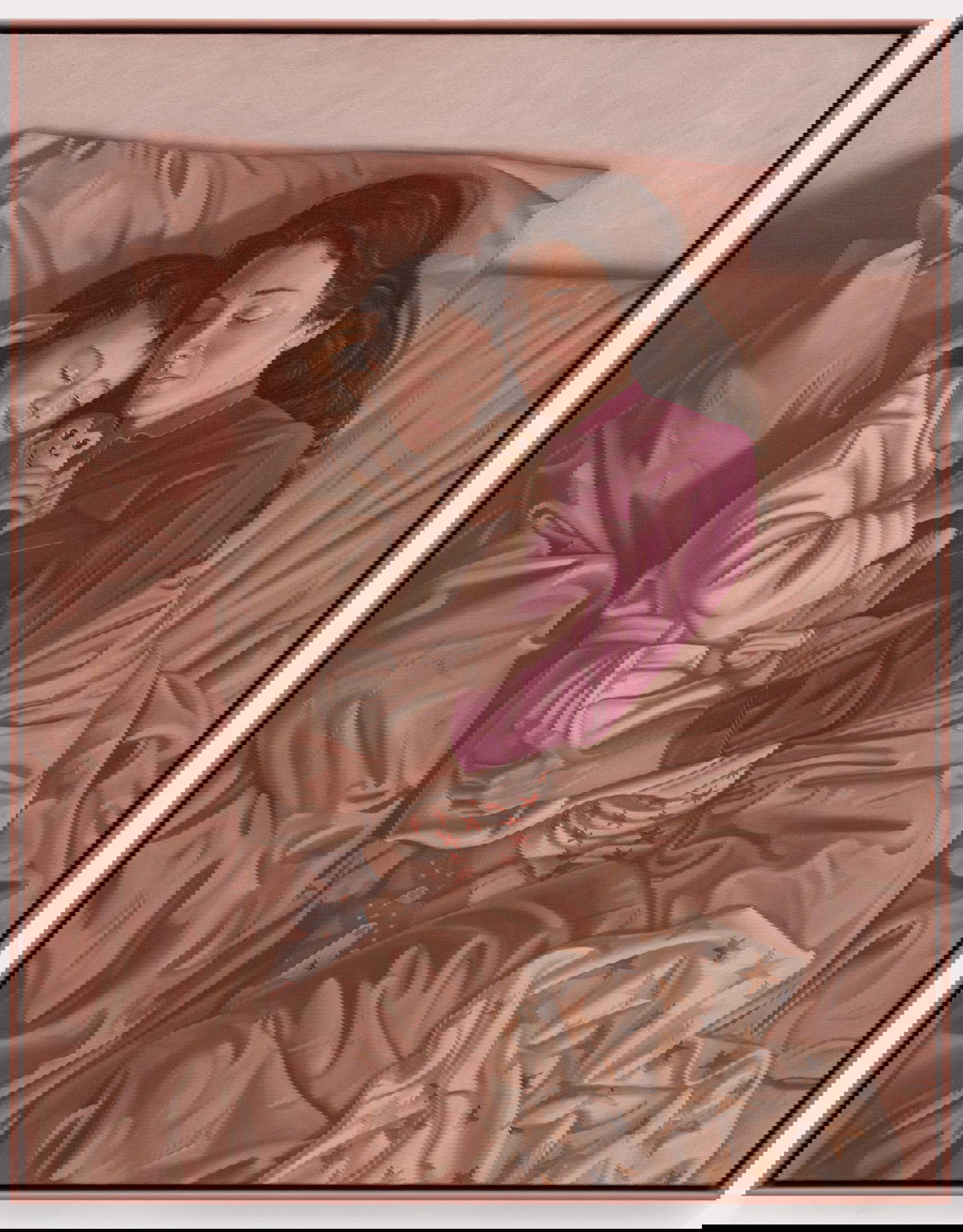 Patrizio Di Massimo, 28b Erlanger Road (Nicoletta und Diana) (2024; Öl auf Leinen). Mit Genehmigung des Künstlers und der Galerie Gi&oacute; Marconi, Mailand