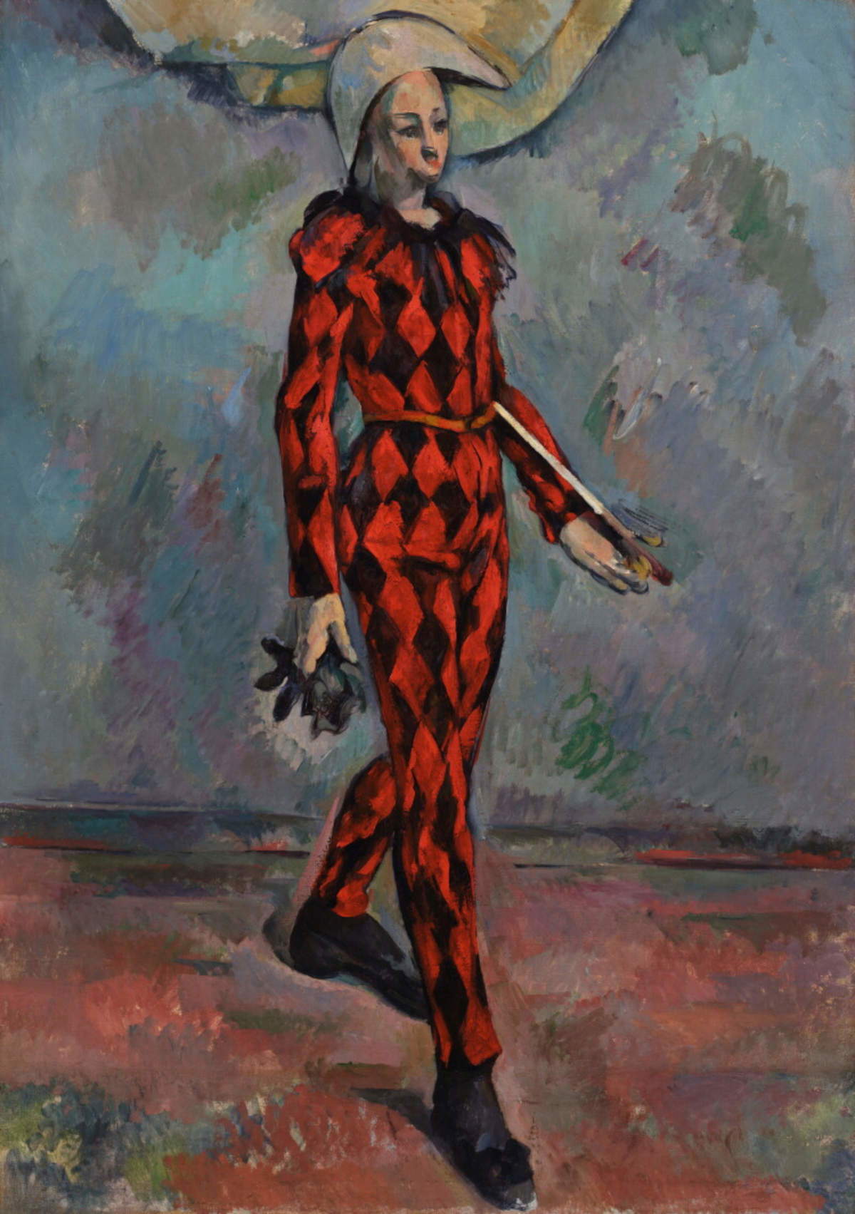 Paul C&eacute;zanne, *Arlequin* (1888&ndash;1890; oil on canvas, 92.7 &times; 65.7 cm) Photo: Sotheby&rsquo;s