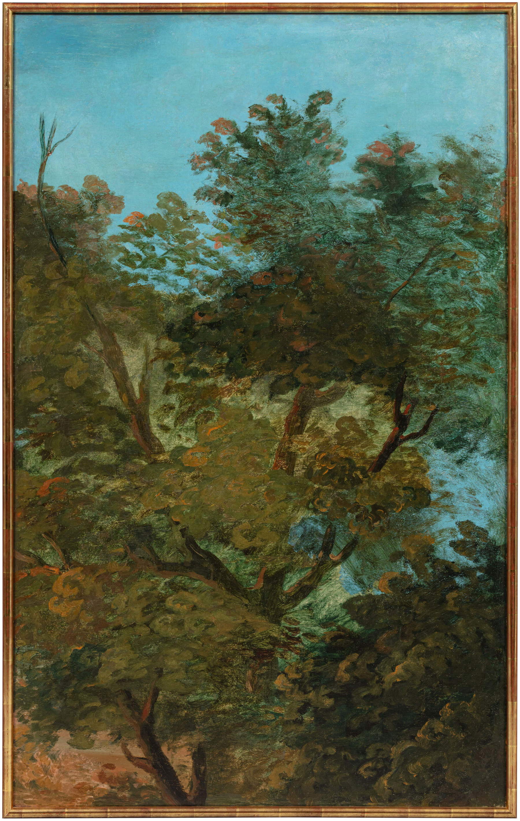 Paul C&eacute;zanne, Ciel Entre les Arbres (1862-1864; affresco trasferito su tela, 151,7 x 88,1 cm)