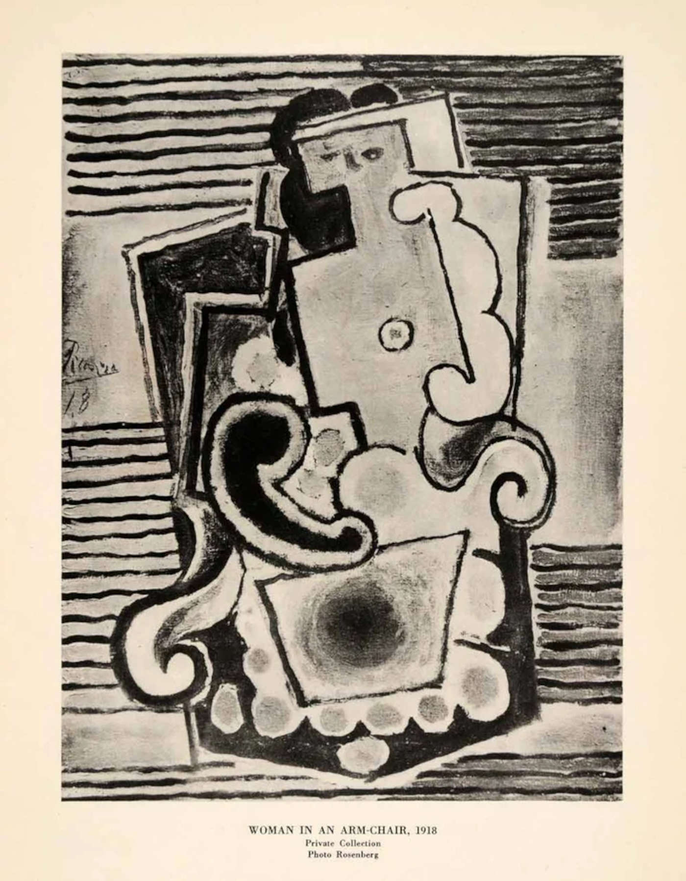 Une photo du tableau de Picasso publiée dans un journal américain en 1961, à l'époque du vol