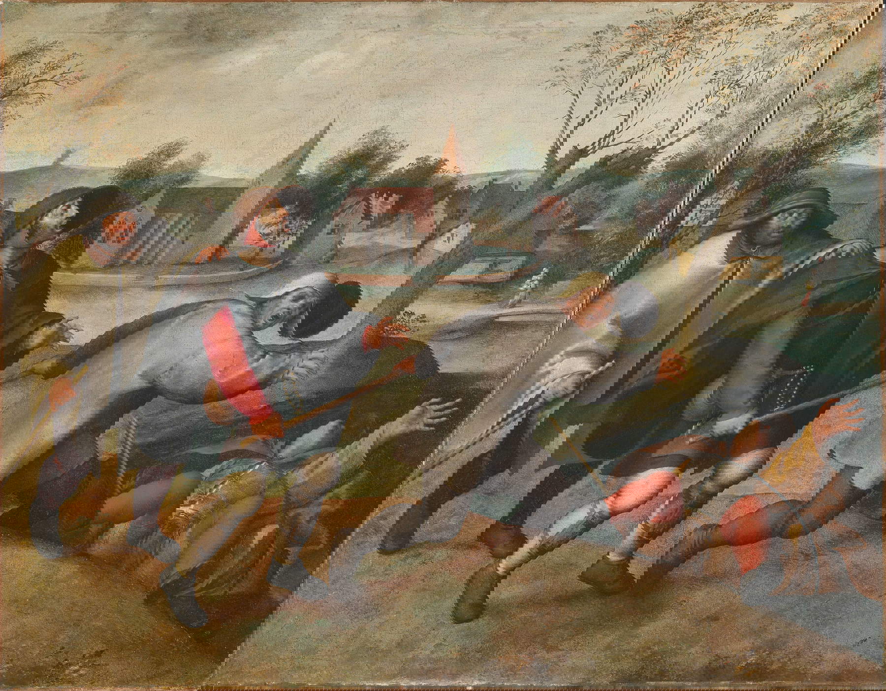 Pieter Brueghel the Younger, Parable of the Blind (c. 1610; oil on canvas; Chiomenti Vassalli Collection)