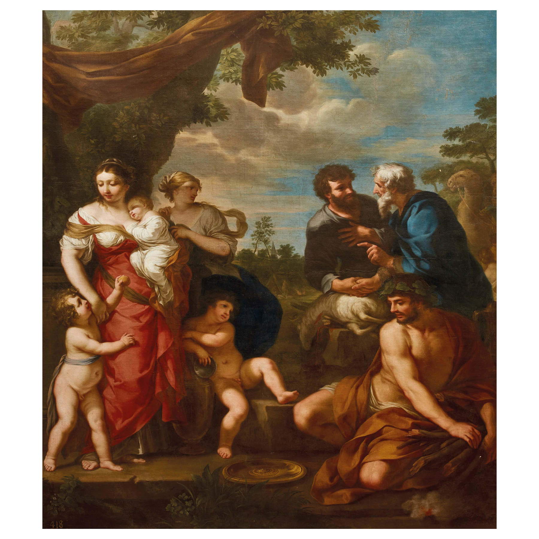Pietro Berrettini, dit Pietro da Cortona et son atelier, L'alliance de Jacob et Laban (huile sur toile, 215 x 190 cm) Estimation : 110 000/150 000 &euro; 