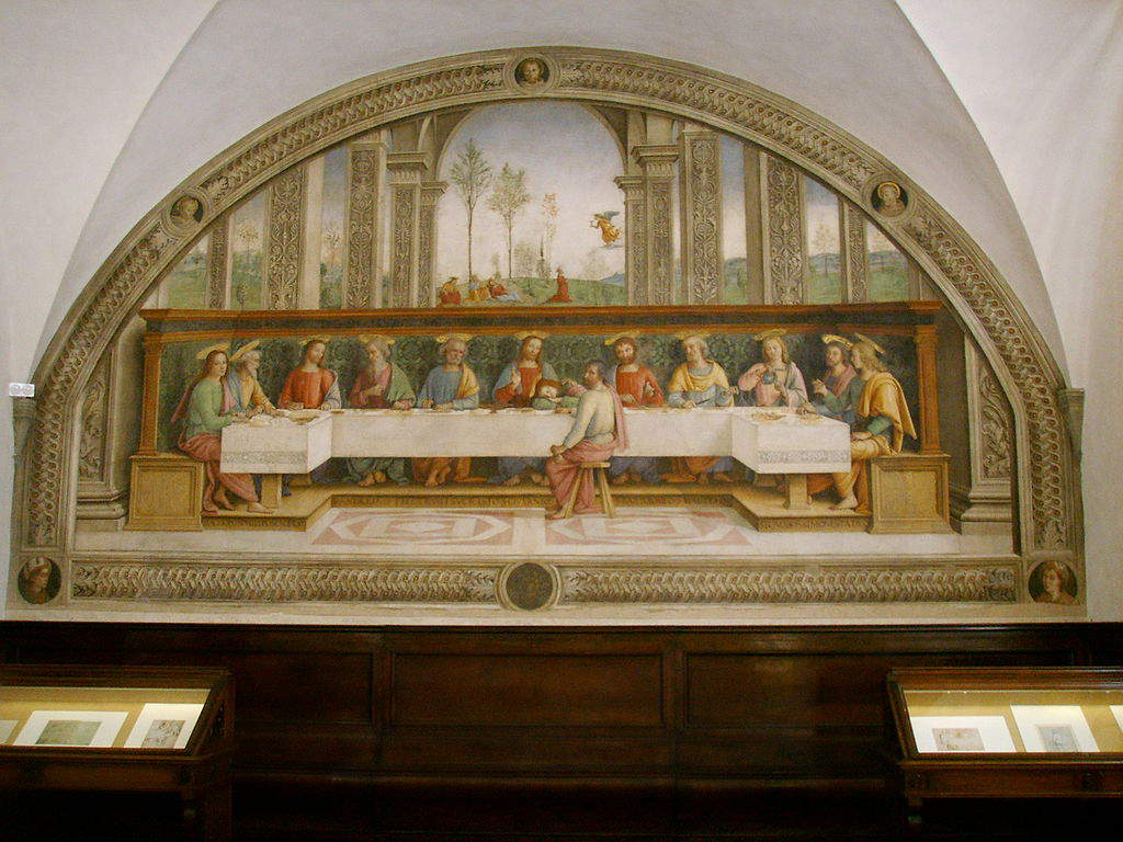 Pietro Perugino, Ultima Cena &ndash; Cenacolo di Fuligno (1493 &ndash; 1496; affresco, 440 x 800 cm; Firenze, Convento di Fuligno) Foto: Francesco Bini
