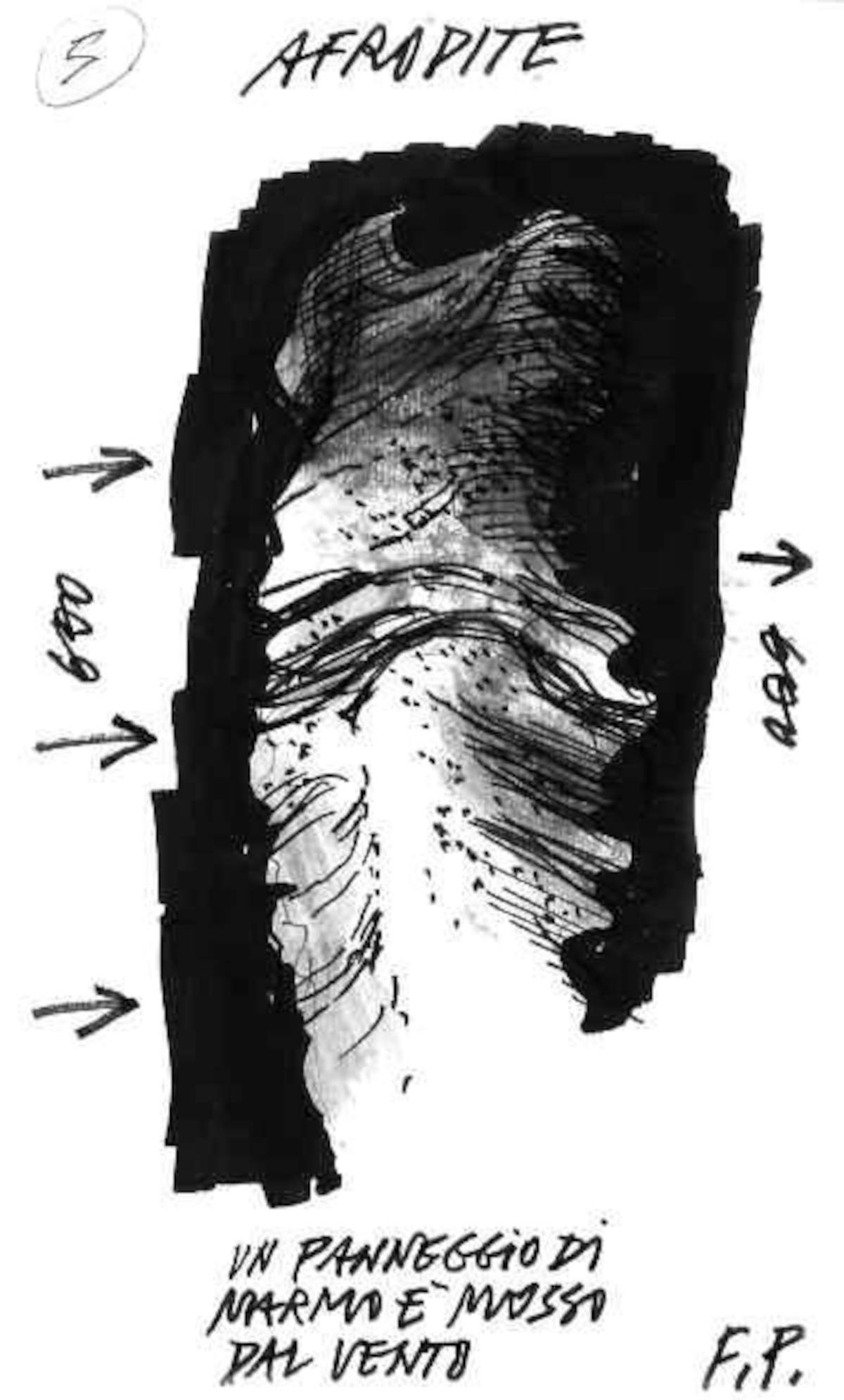 Fabrizio Plessi, Bozza per la proiezione Afrodite, Monumenta (2012)