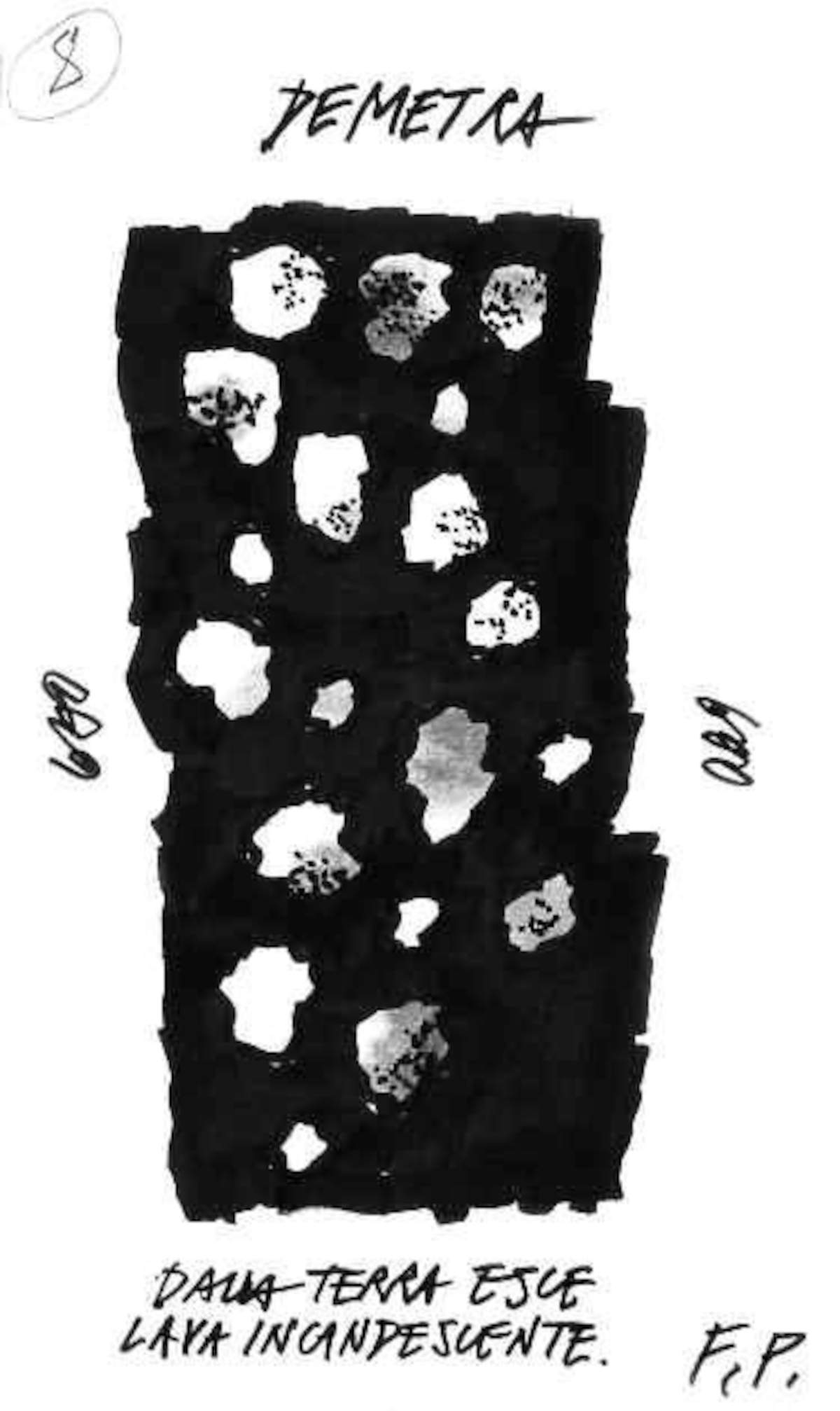 Fabrizio Plessi, Bozza per la proiezione Demetra, Monumenta (2012)