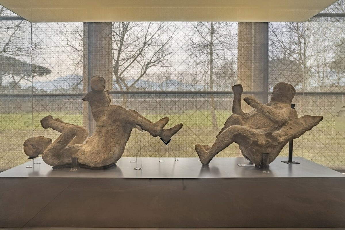 Castings of the victims found in the House of the Golden Bracelet. Photo: Archaeological Park of Pompeii