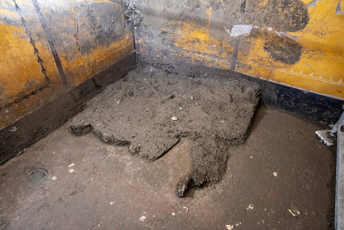 Die Überreste des Schranks. Foto: Kulturministerium – Archäologischer Park von Pompeji