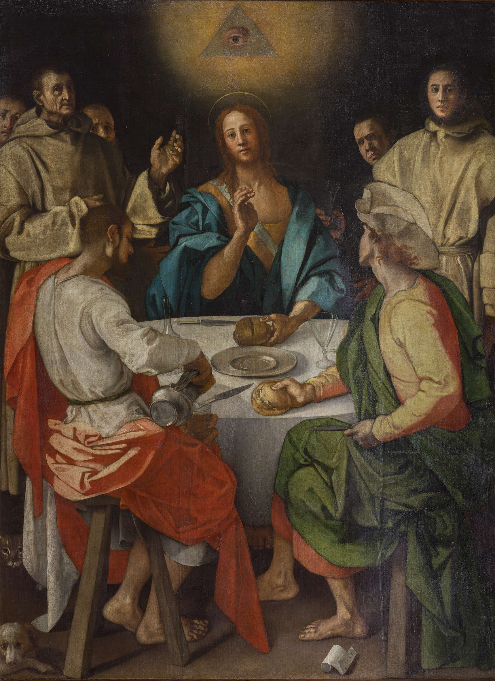 Pontormo, Cena in Emmaus (1525; olio su tela, 230 x 173 cm; Firenze, Gallerie degli Uffizi)