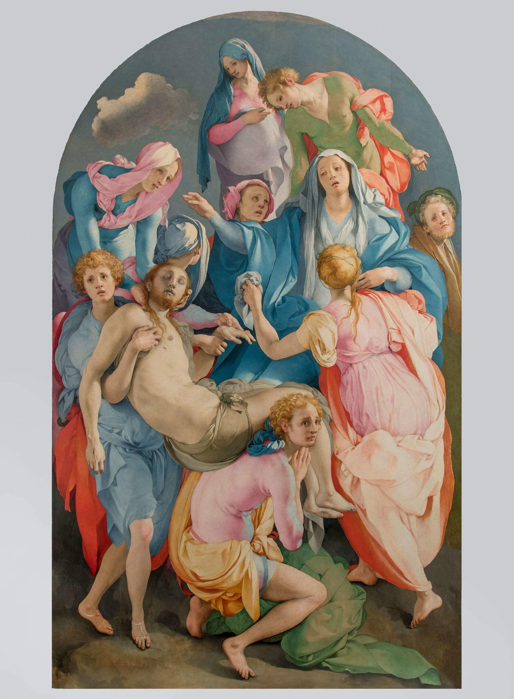 Pontormo, Die Grablegung (1525–1528; Tempera auf Holz, 313 &times; 192 cm; Florenz, Kirche Santa Felicita)