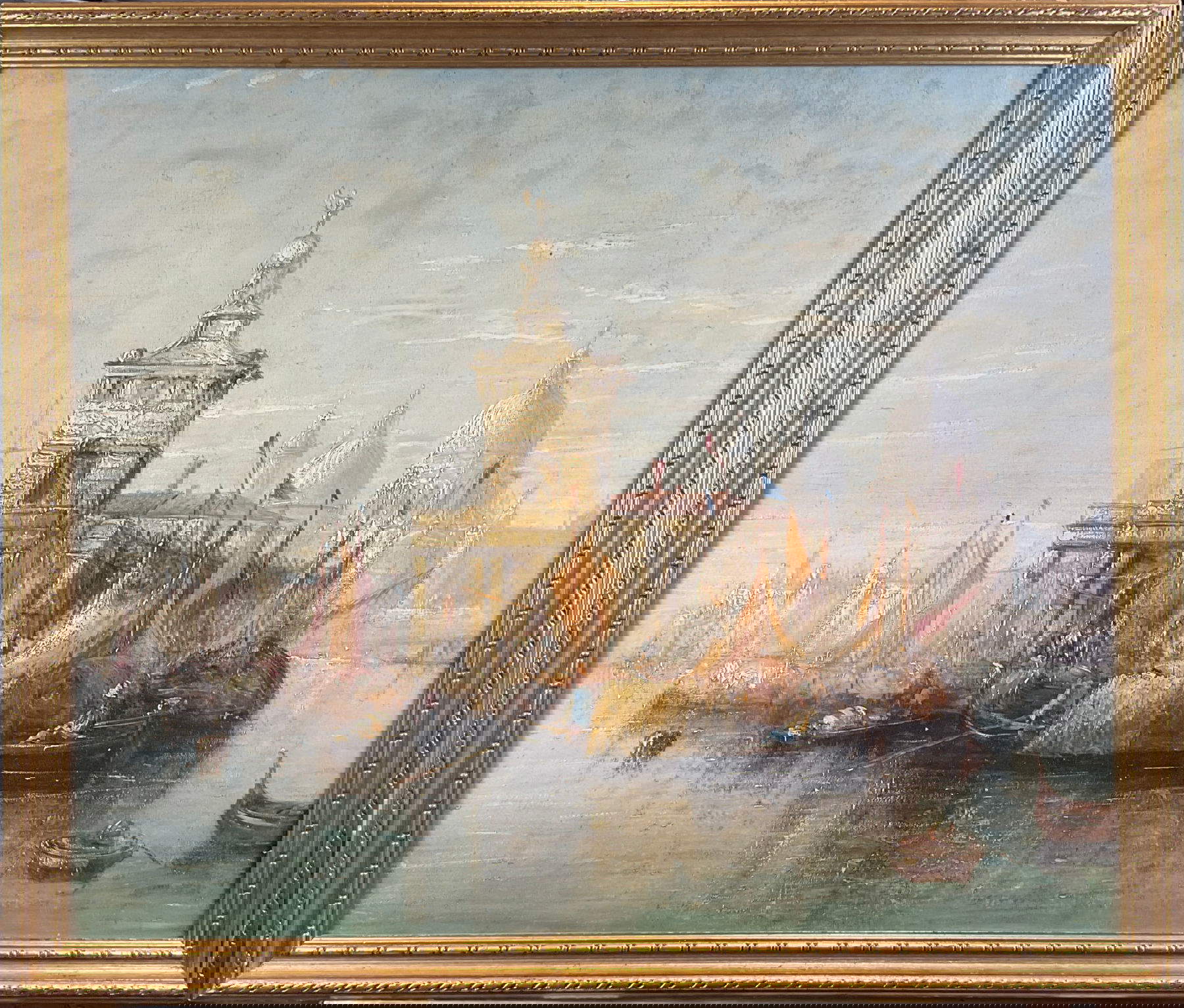 Pictured: 20th-century unknown, Punta della Dogana Venice (oil on canvas, 60 x 70 cm). Photo: &copy; Il Ponte Auction House