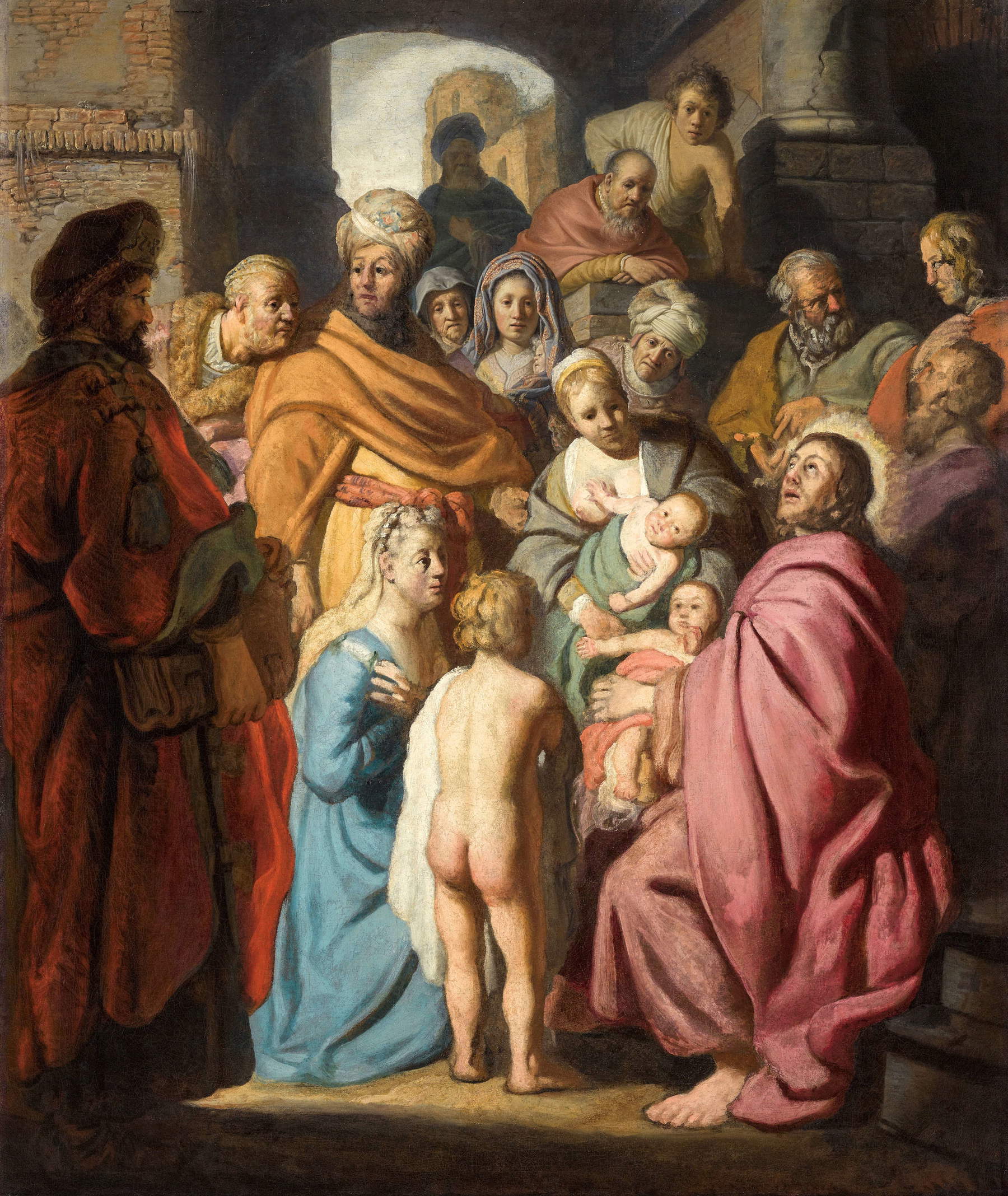 Rembrandt, Lasst die Kinder zu mir kommen (1627; Öl auf Leinwand, 103,5 x 86 cm)