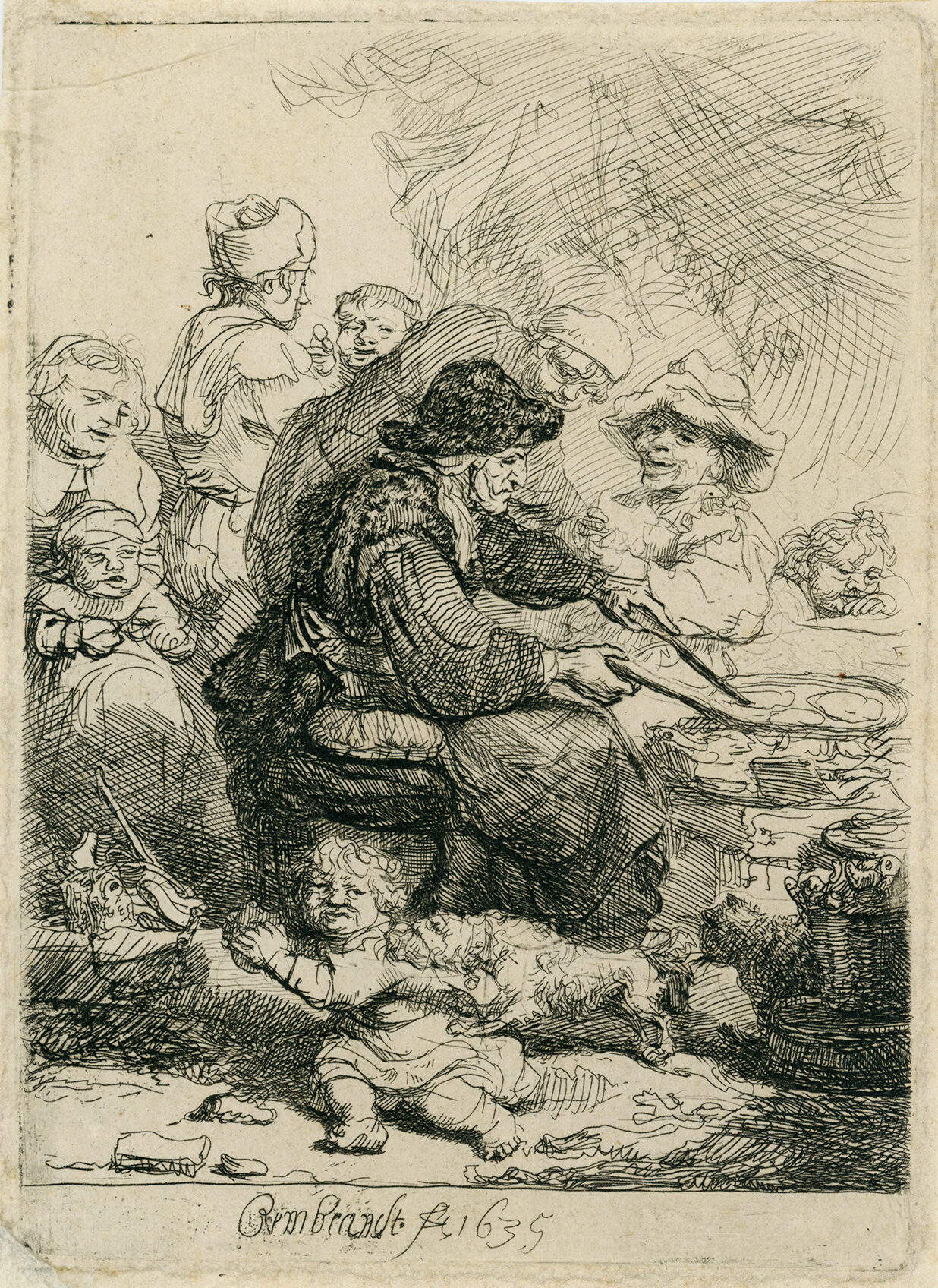 Rembrandt Van Rijn, Die Pfannkuchenfrau (1635) Mit freundlicher Genehmigung der Sammlung Charlotte Meyer
