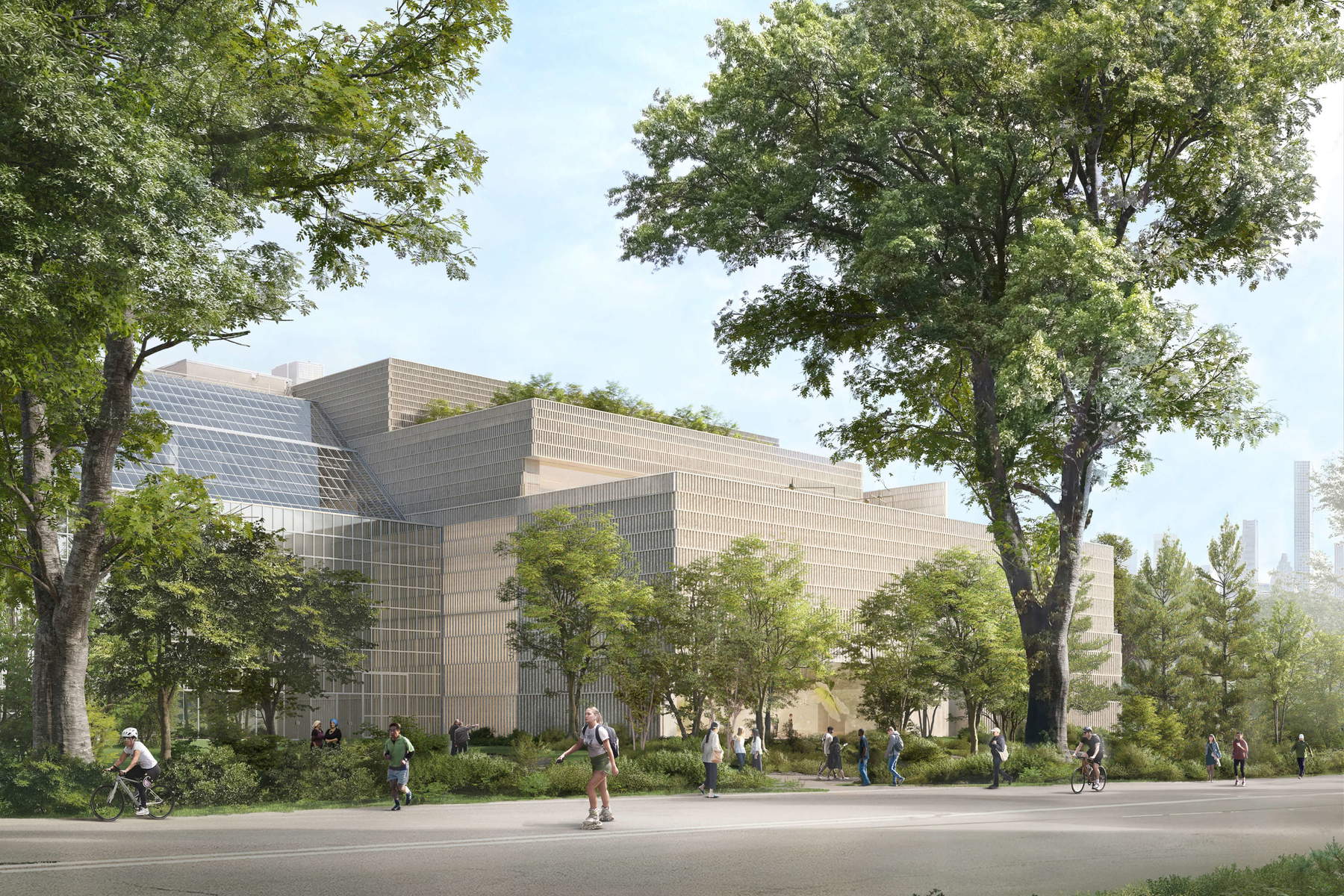 Rendering della nuova ala del Metropolitan Museum di New York dedicata all'arte moderna e contemporanea. Immagine: Filippo Bolognese Images, su concessione di Frida Escobedo Studio