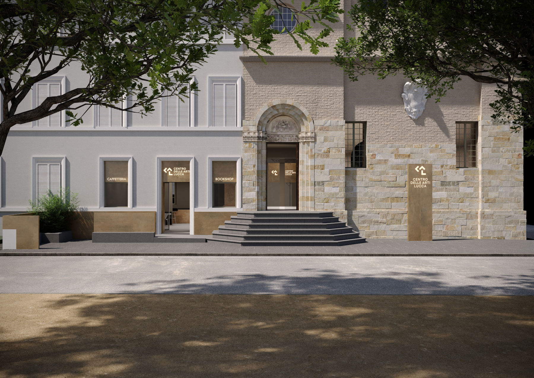 Renderizado Centro delle Arti Lucca. Diseño: Too Studio