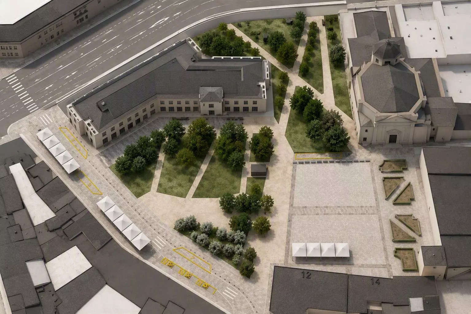 Así quedará la plaza de Santo Stefano. Imagen de simulación: Ayuntamiento de Milán