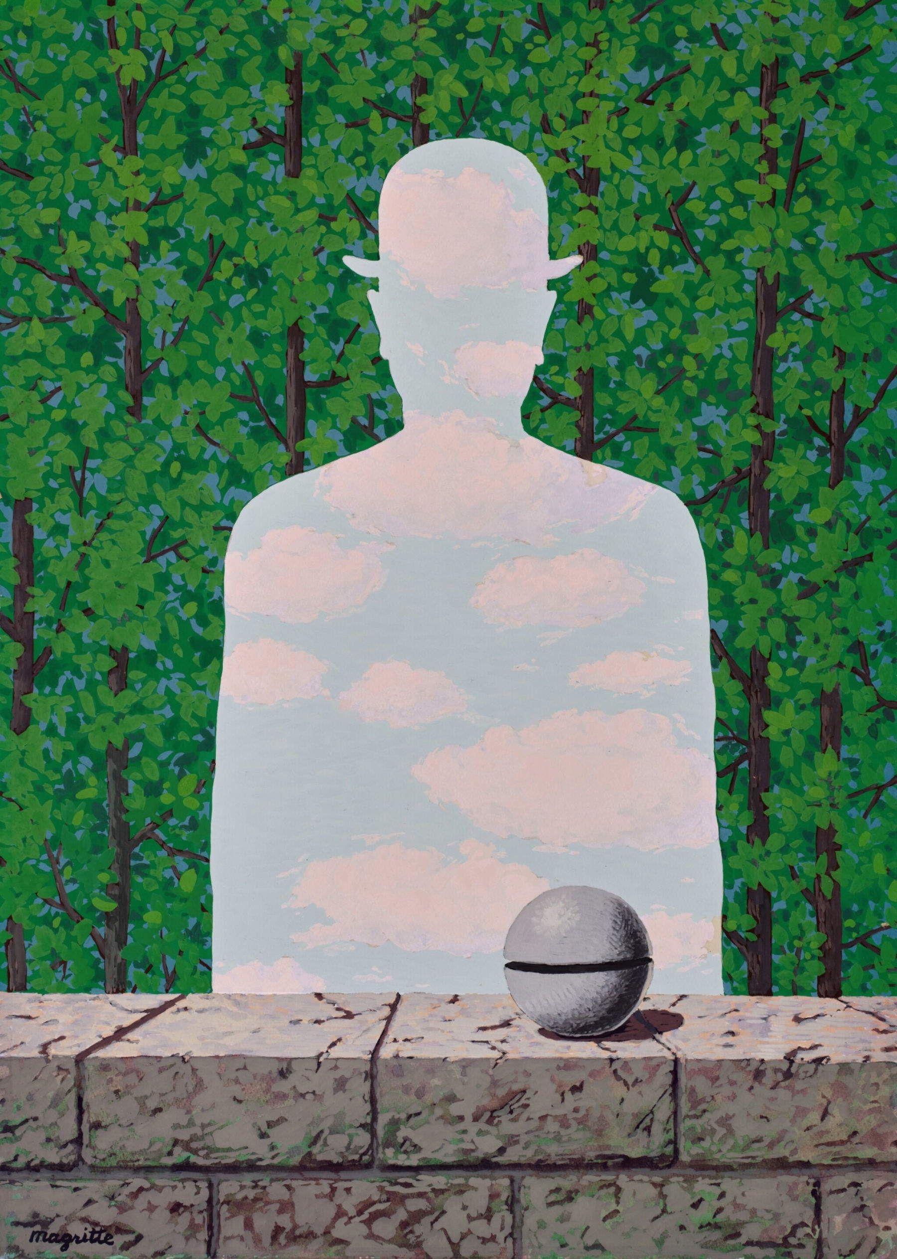 Ren&eacute; Magritte, La Belle promenade (1965; gouache on paper, 41.8 x 30 cm) Photo: &copy; Sotheby's