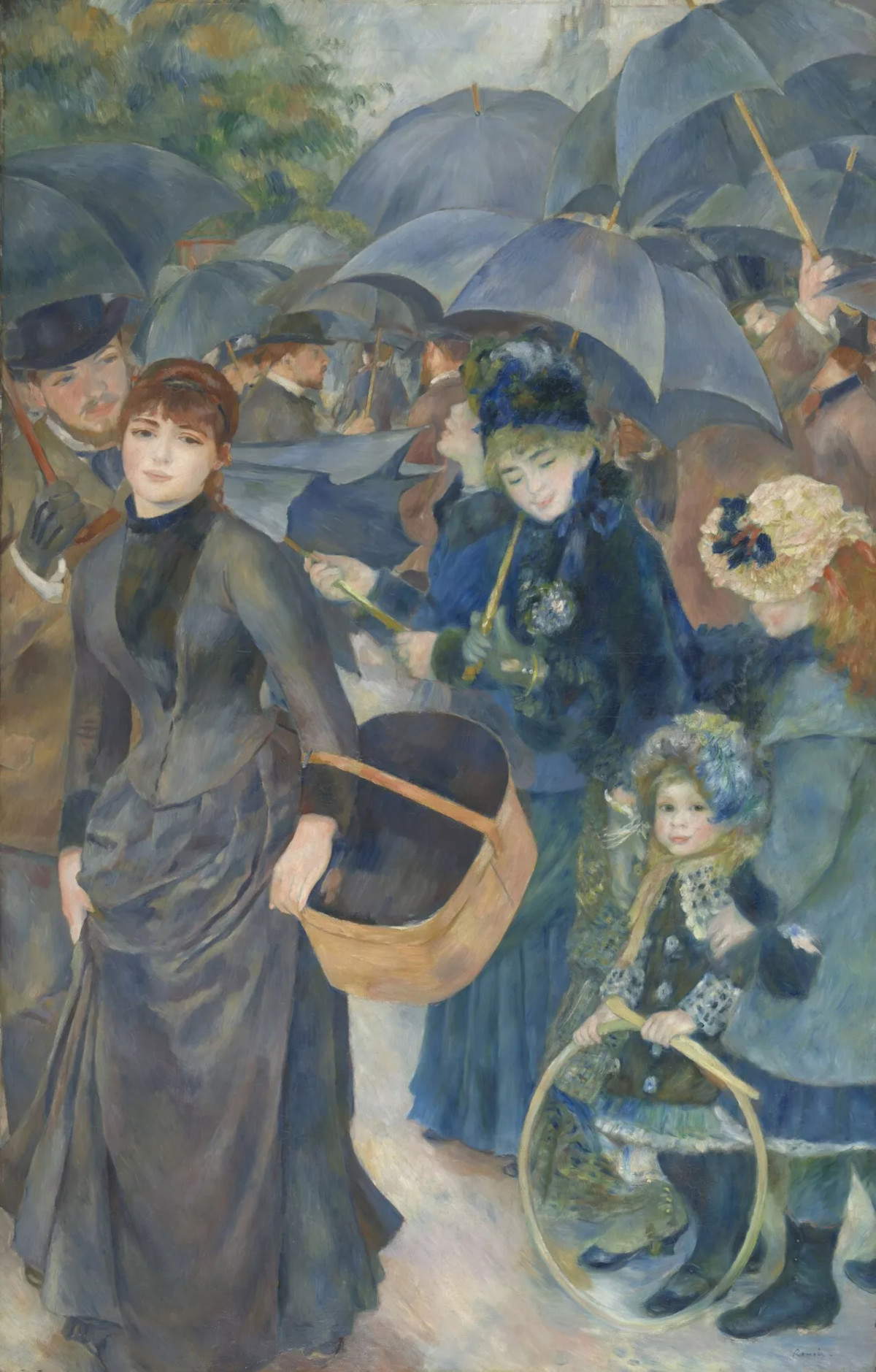 Pierre-Auguste Renoir, Les Parapluies, c. 1881-1886; óleo sobre lienzo, 180,3 x 114,9 cm; Londres, National Gallery). Fotografía &copy; The National Gallery. Todos los derechos reservados