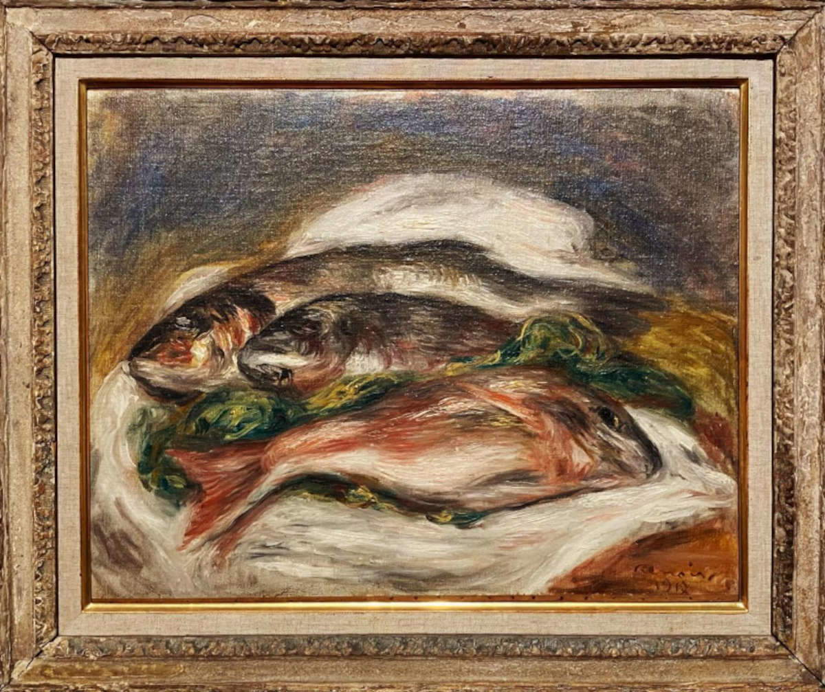 Pierre-Auguste Renoir, Les poissons (1917; oil on canvas, 40 x 51.5 cm; Mamiano di Traversetolo, Magnani-Rocca Foundation)