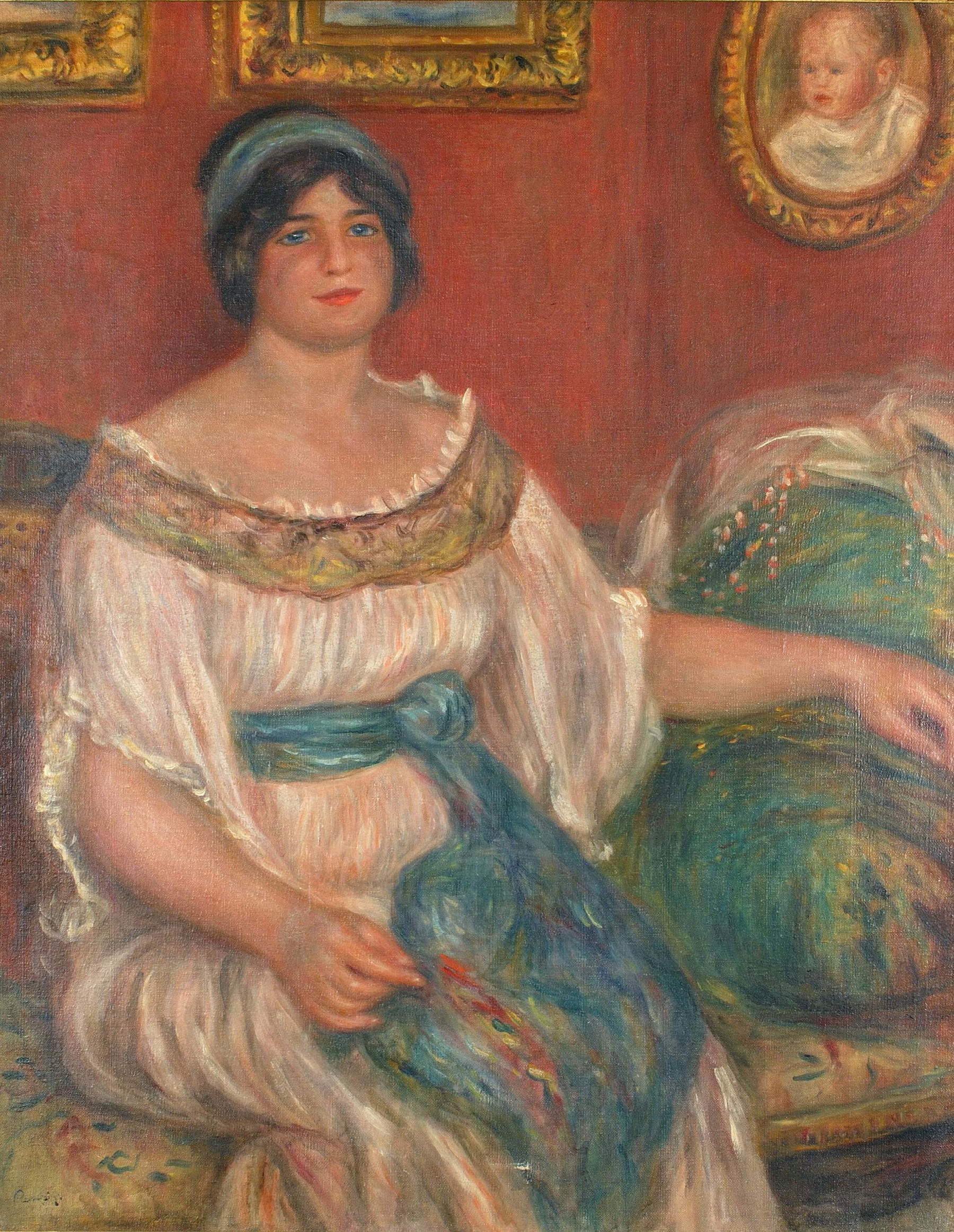 Pierre-Auguste Renoir, Ritratto di madame Colonna Romano (1913 circa; olio su tela, 94 x 74 cm; Cagnes-sur-Mer, Mus&eacute;e Renoir)