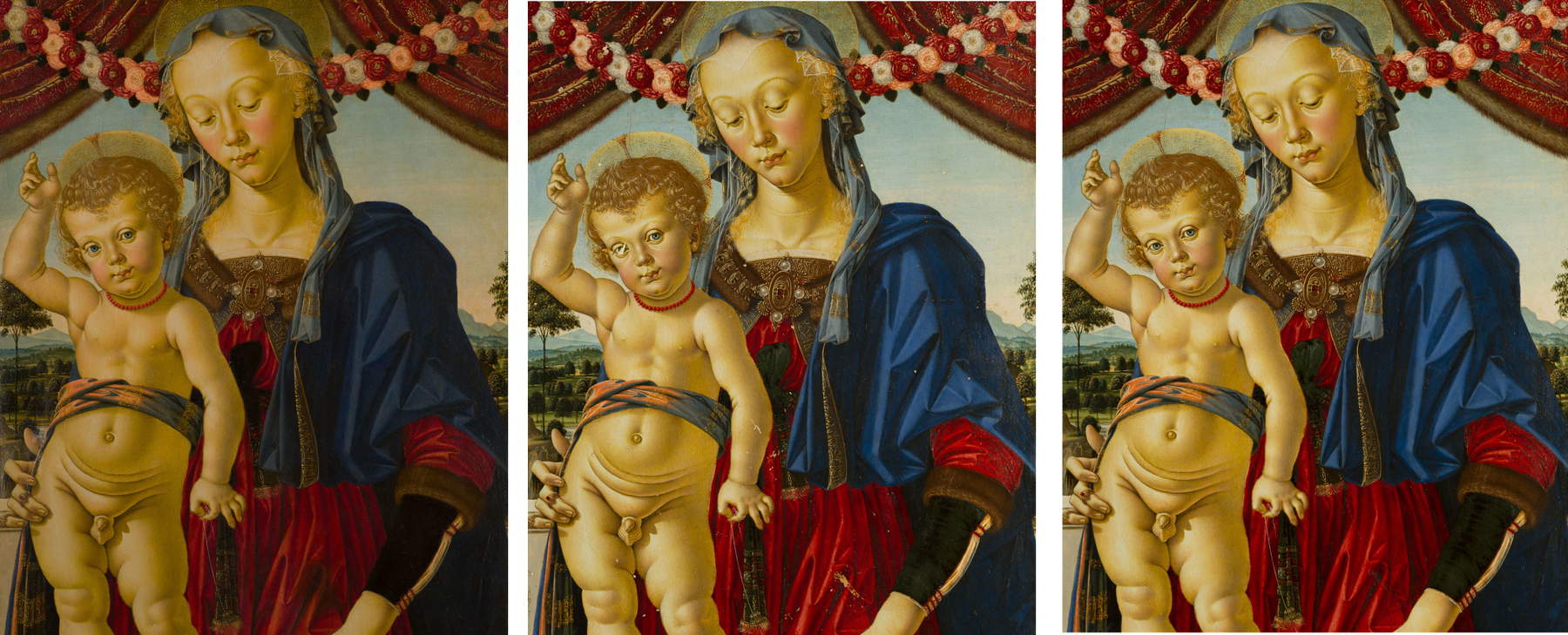 Restoration of Perugino's Madonna and Child at the Mus&eacute;e Jacquemart-Andr&eacute;. Photo: Arcanes