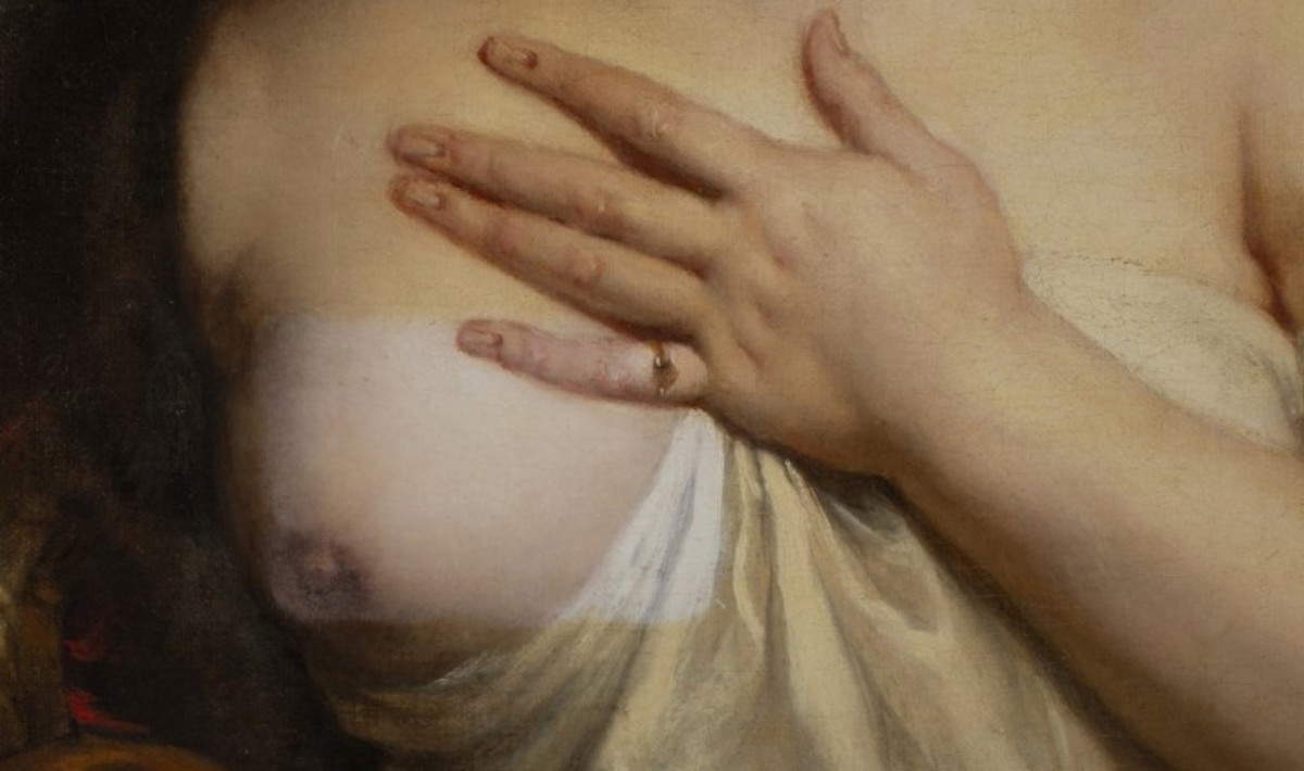 Einblick in die Reinigungsmaßnahmen am Gemälde „Venus und Amor“ von Peter Paul Rubens